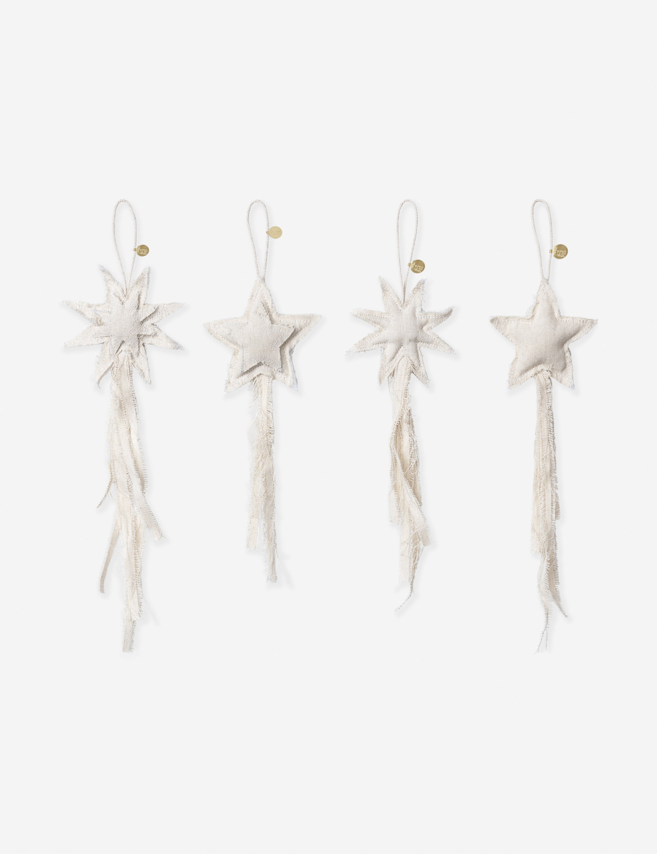 Vela Star Ornaments (Set of 4) by Ferm Living - White