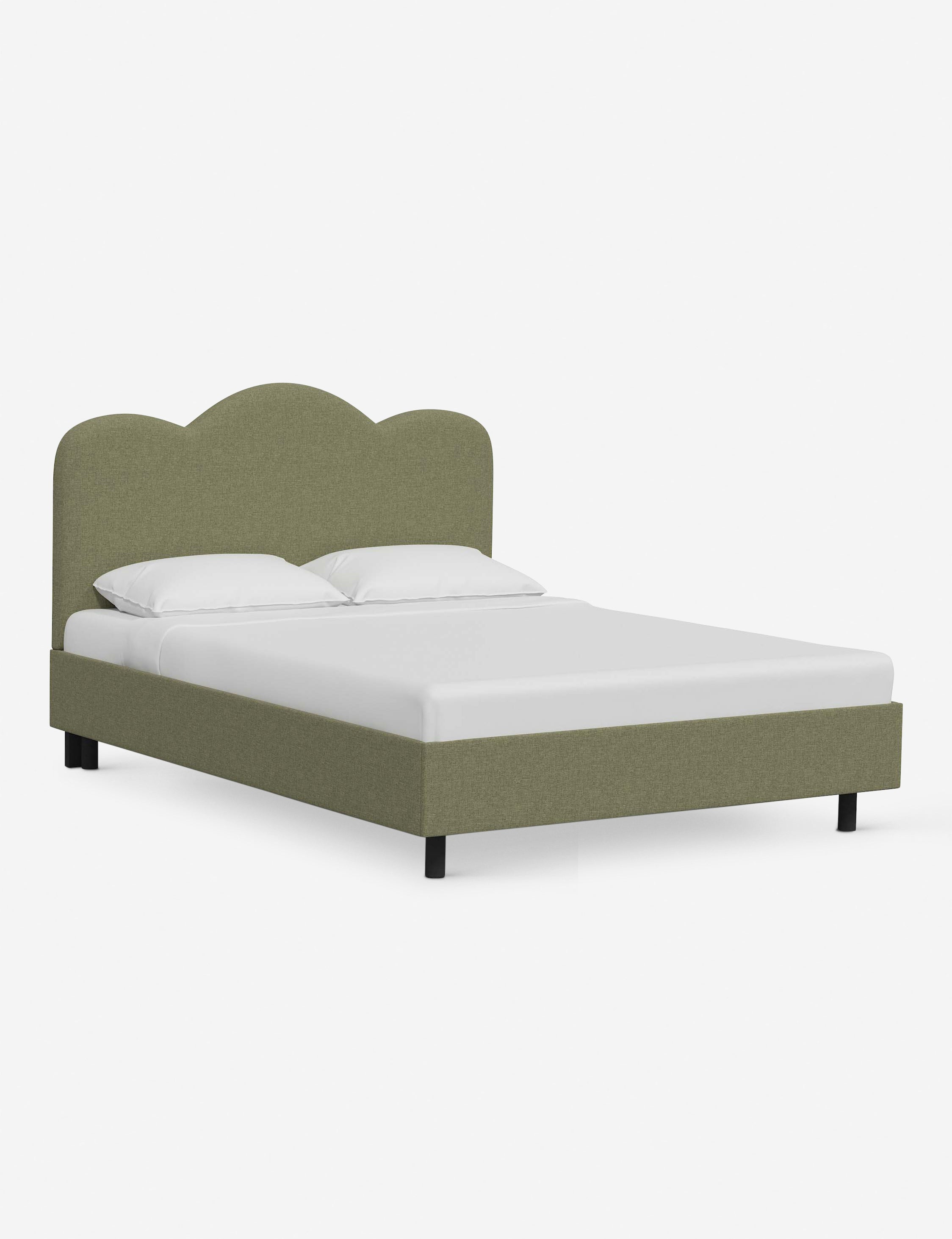 Mino Platform Bed - Sage Linen / Full