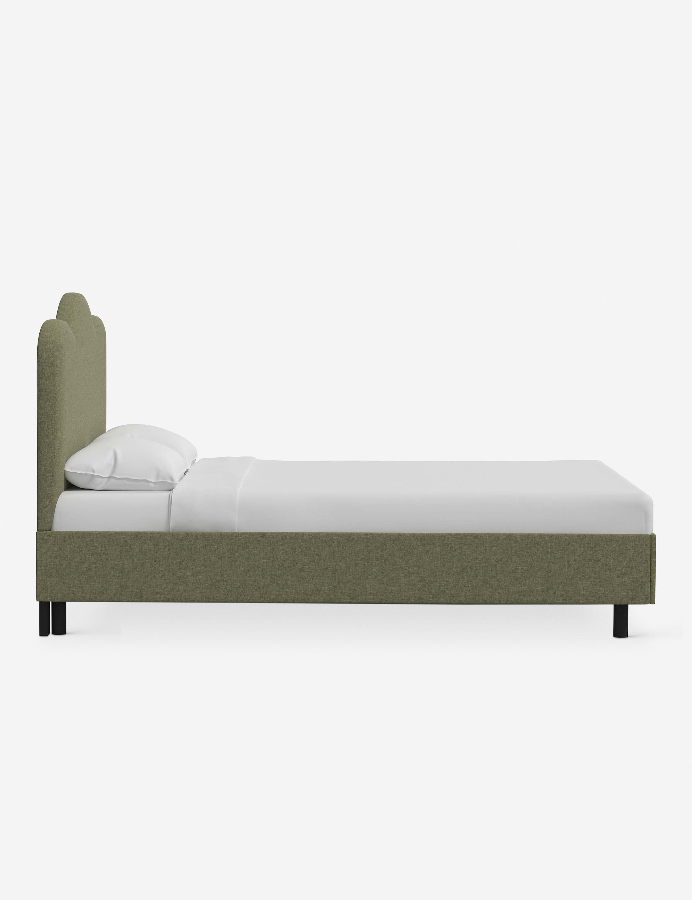 Mino Platform Bed - Sage Linen / Full