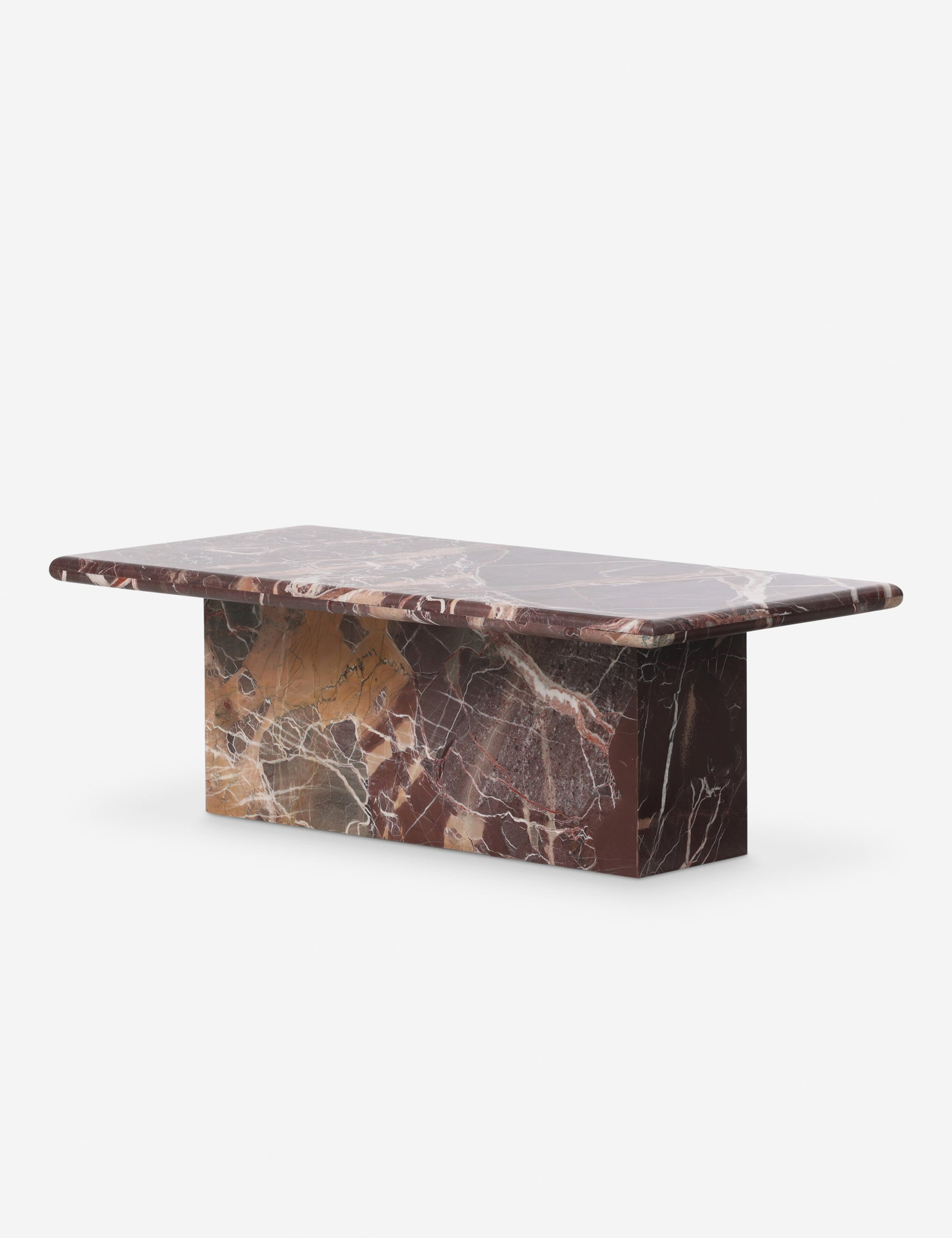 Leonel Coffee Table - Merlot Marble
