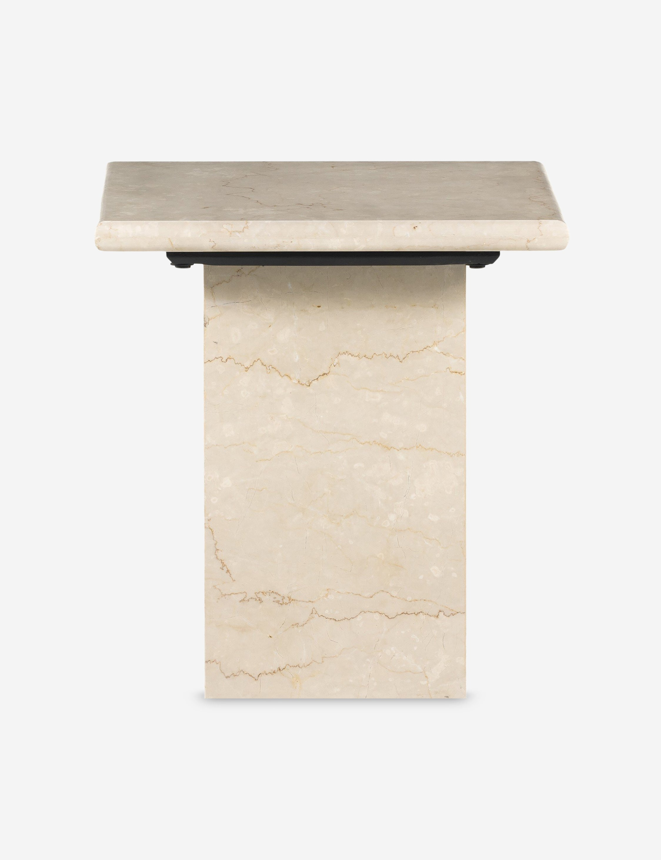 Leonel Side Table - Cream Marble