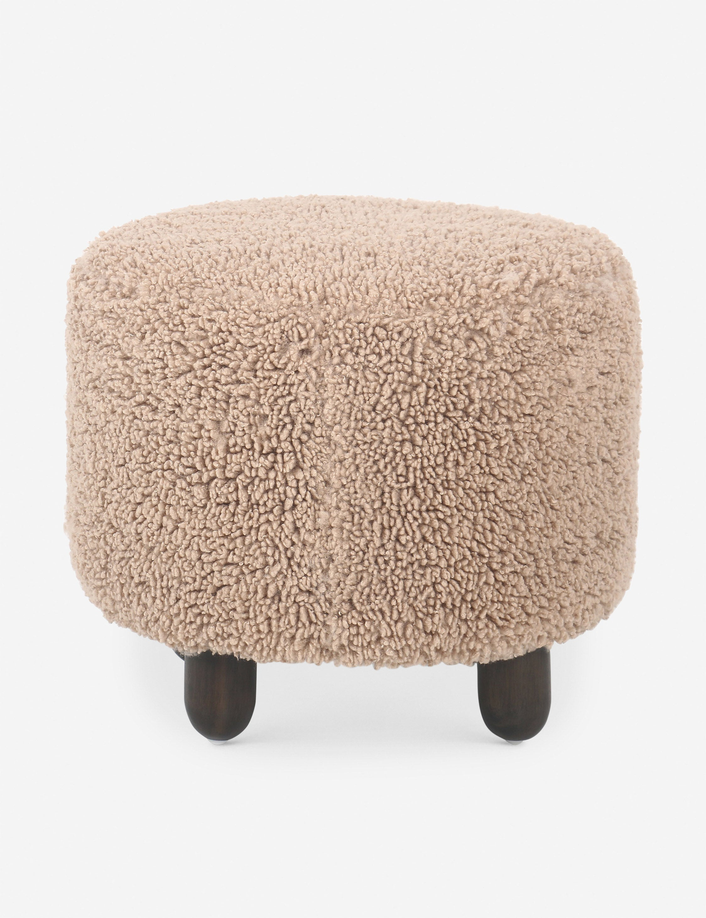 Dover Round Ottoman - Toast Shearling