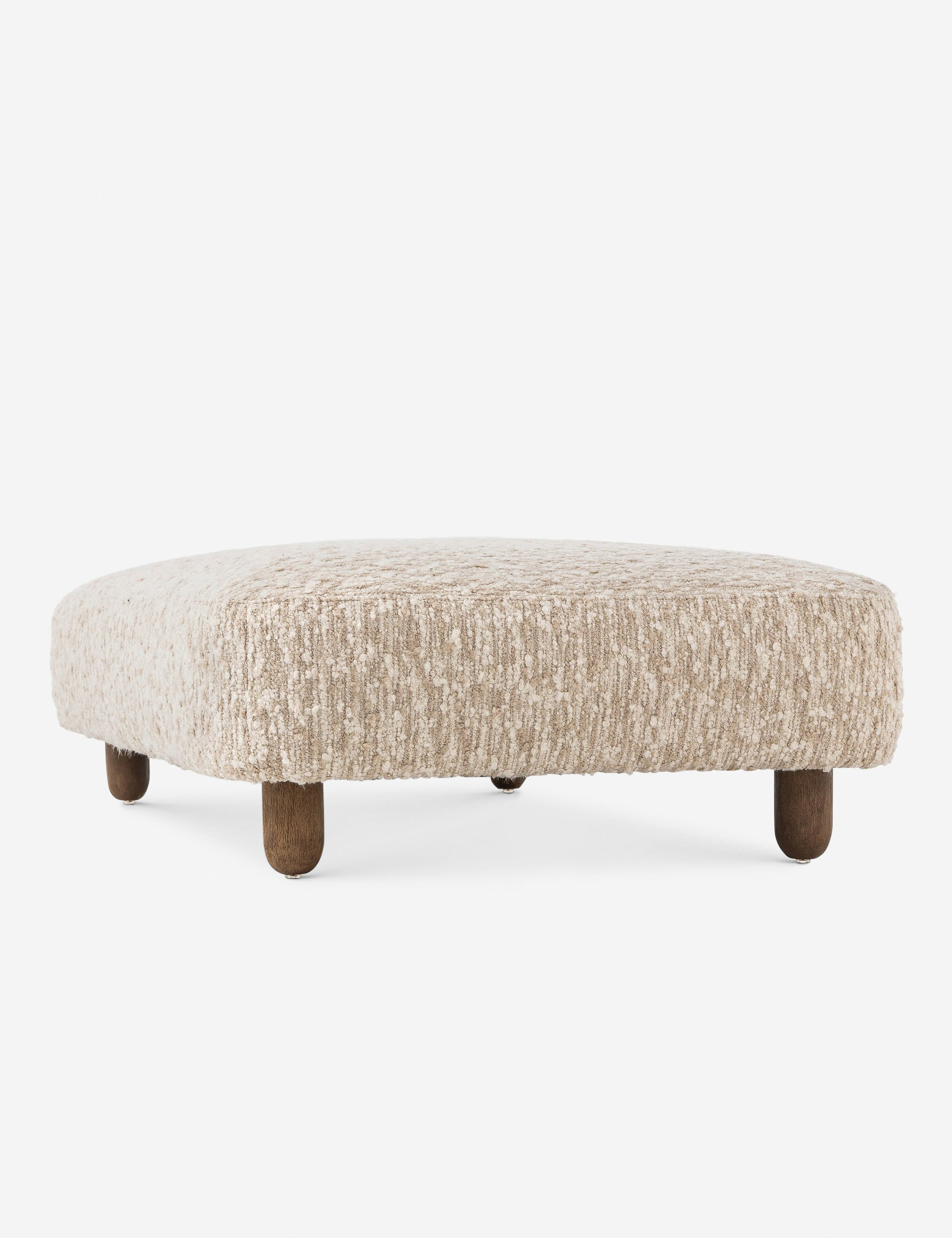 Genevieve Ottoman - Cream Sheepskin