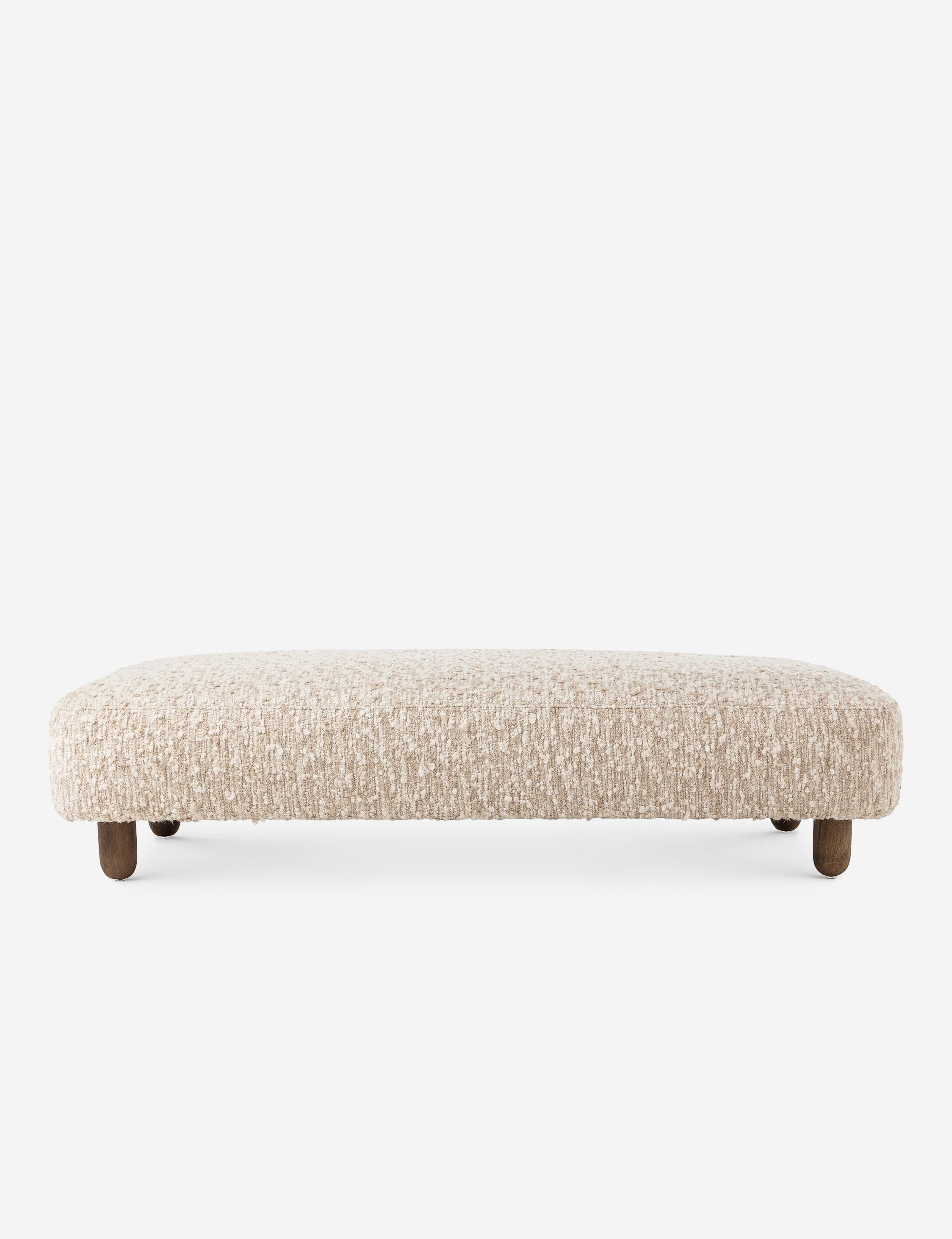 Genevieve Ottoman - Cream Sheepskin