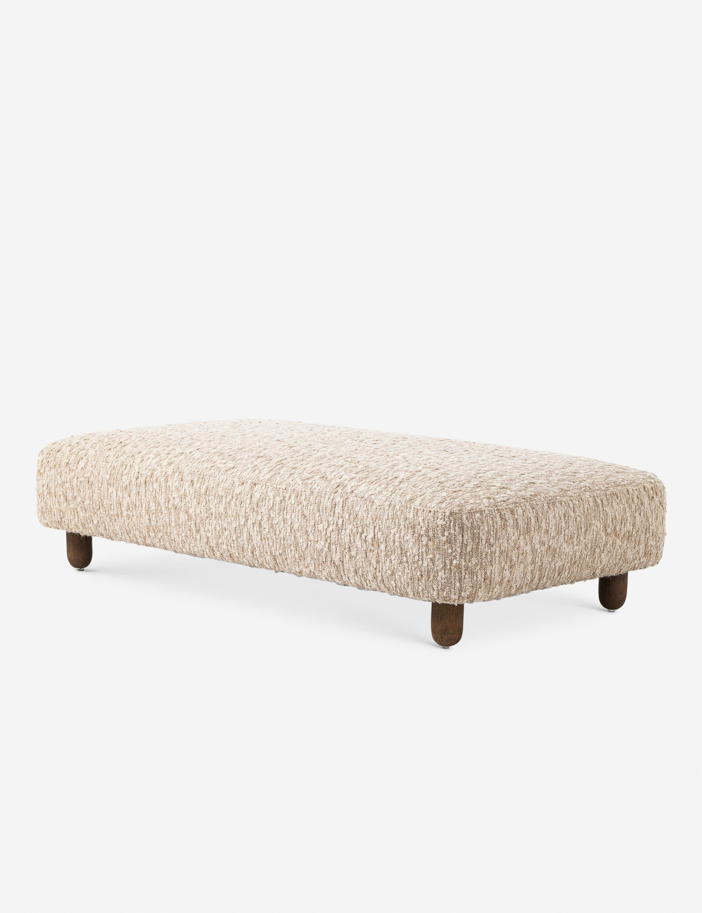 Genevieve Ottoman - Cream Sheepskin