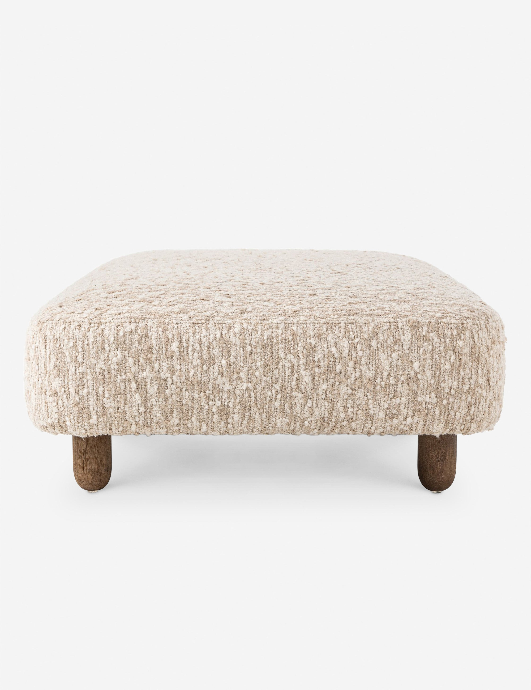 Genevieve Ottoman - Cream Sheepskin