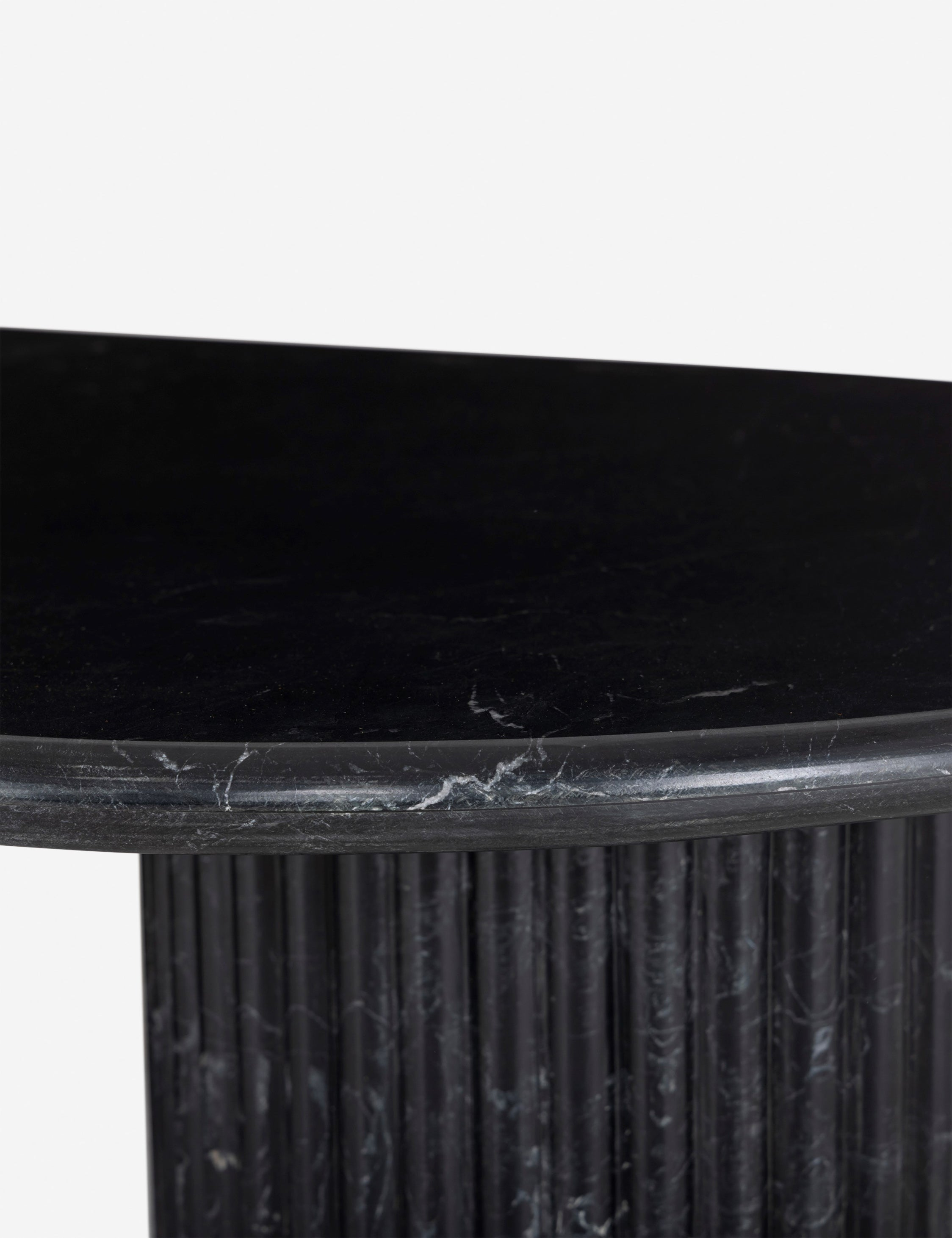 Mercer Oval Coffee Table - Black Marble