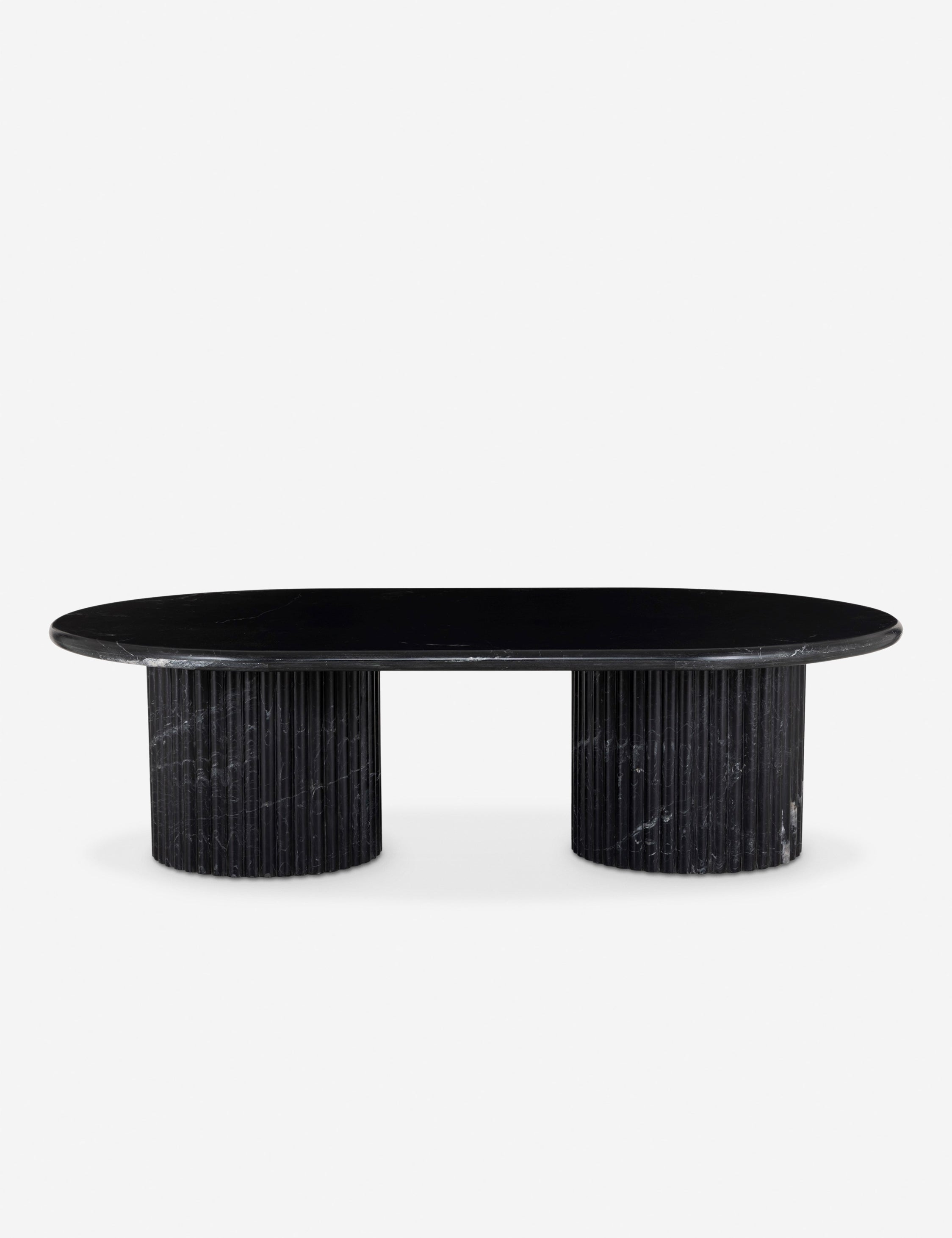 Mercer Oval Coffee Table - Black Marble