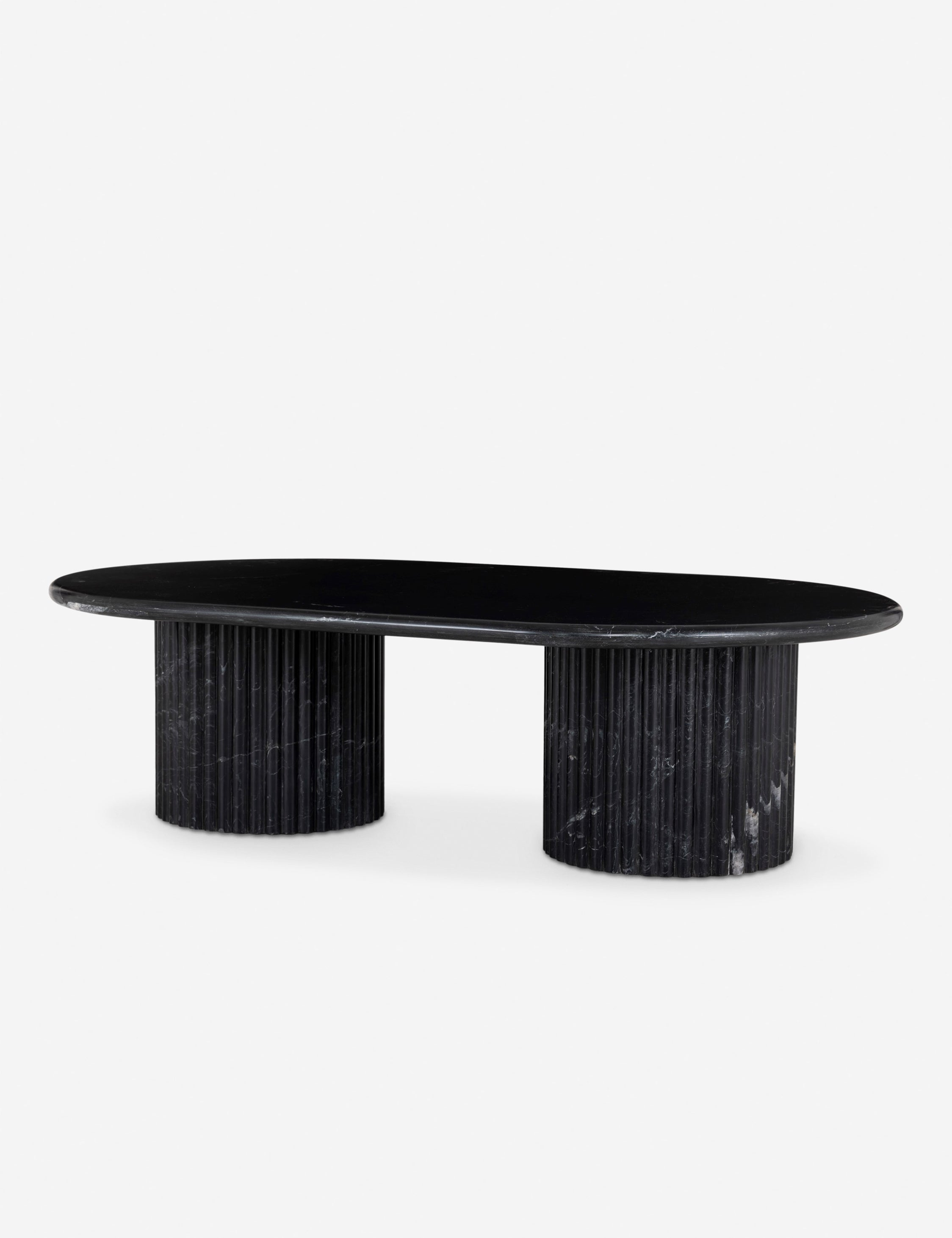 Mercer Oval Coffee Table - Black Marble