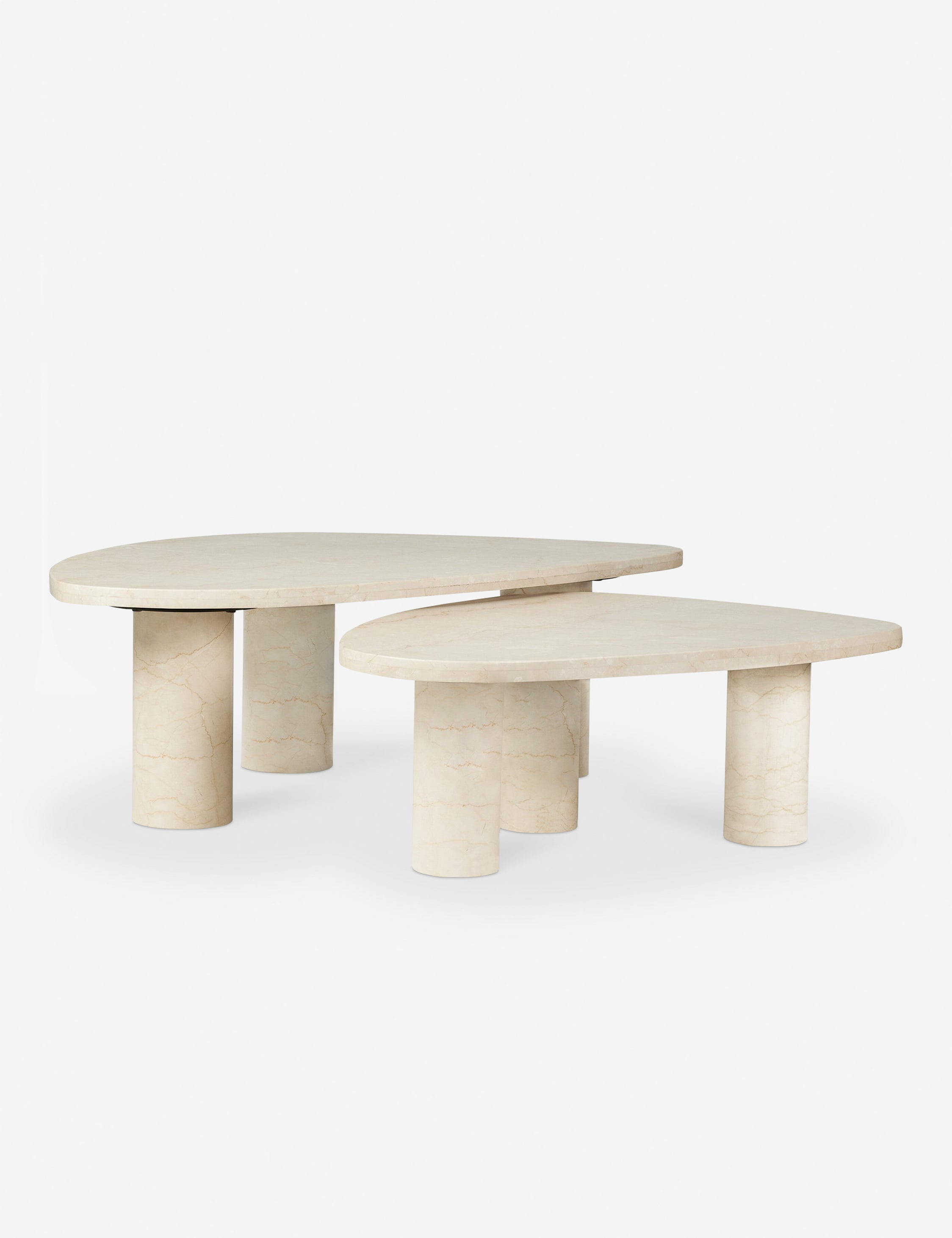 Mariano Nesting Coffee Table (Set of 2) - Cream Marble