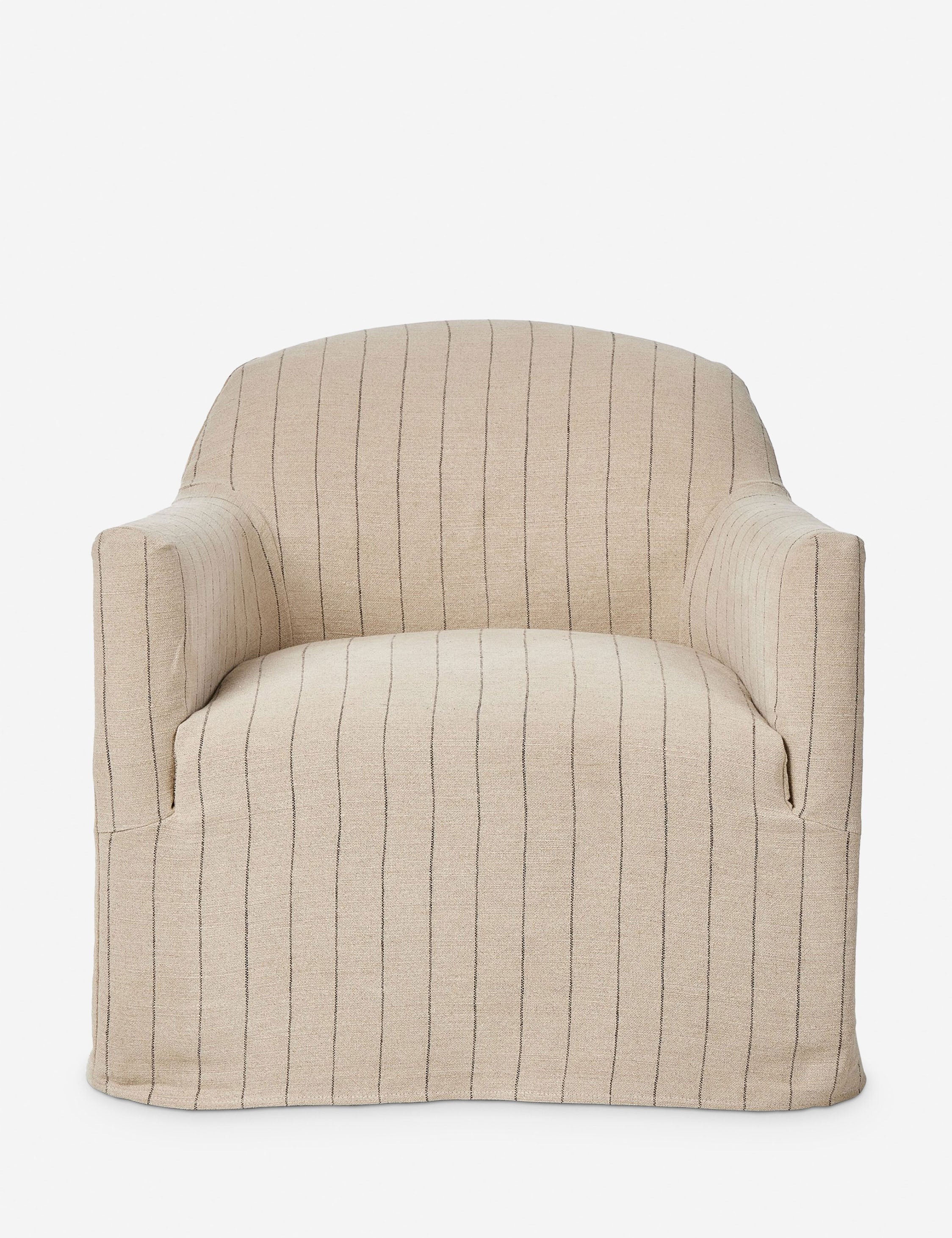 Lowell Slipcover Swivel Chair by Amber Lewis x Four Hands - Flint