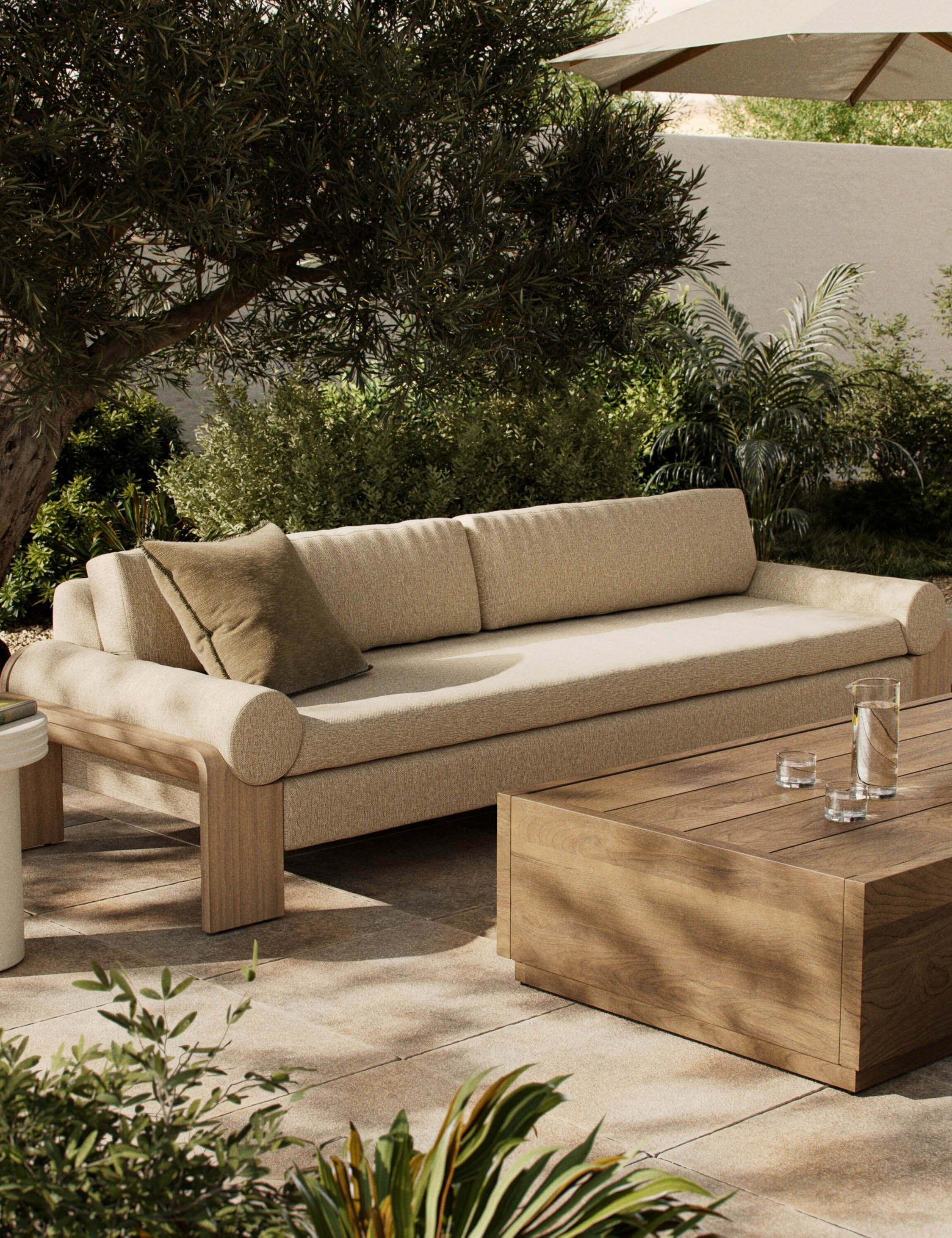 Giorgio Indoor / Outdoor Sofa - Natural Basketweave