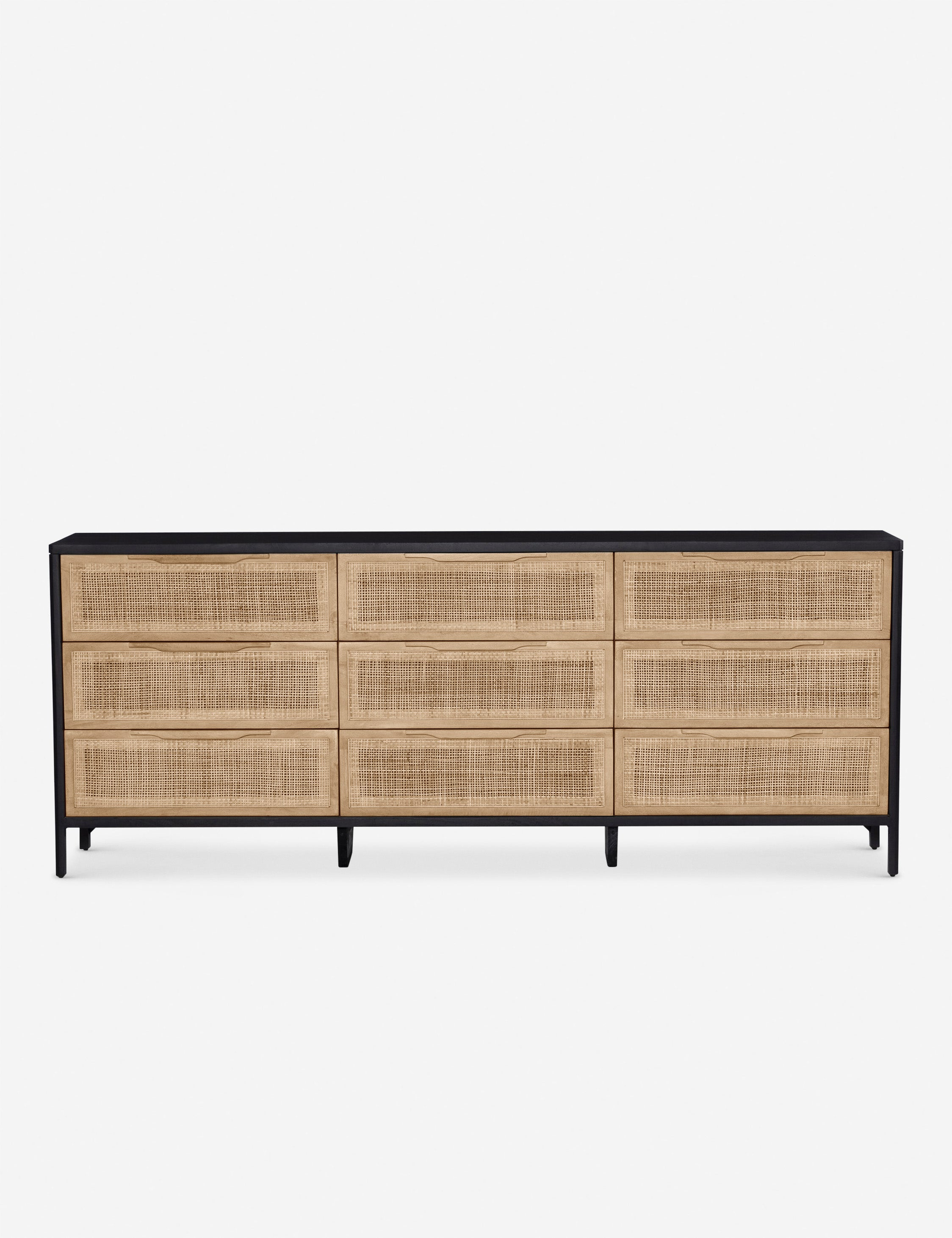 Hannah 9-Drawer Dresser - Black and Natural