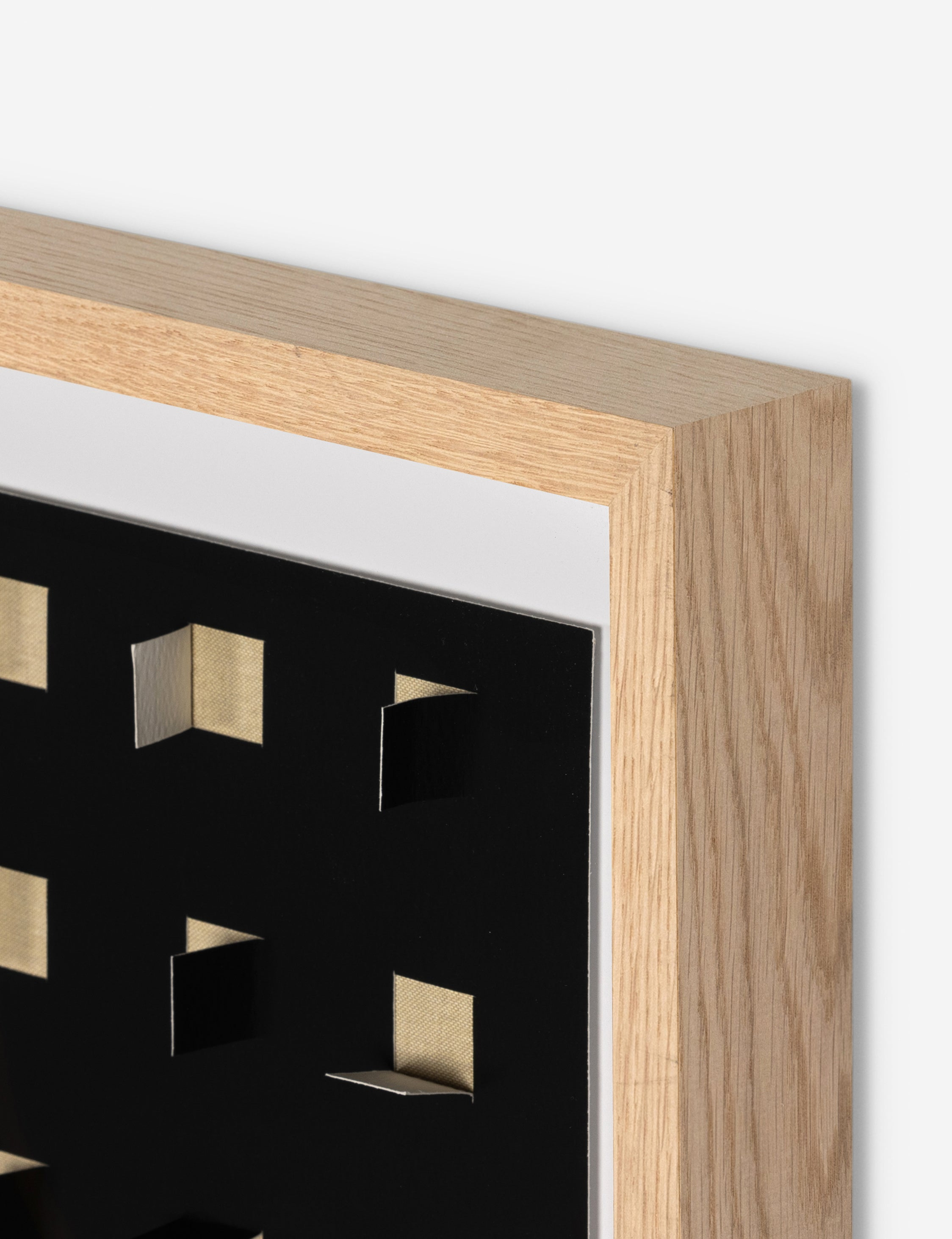 See Through Long Wall Art - Tan and Black