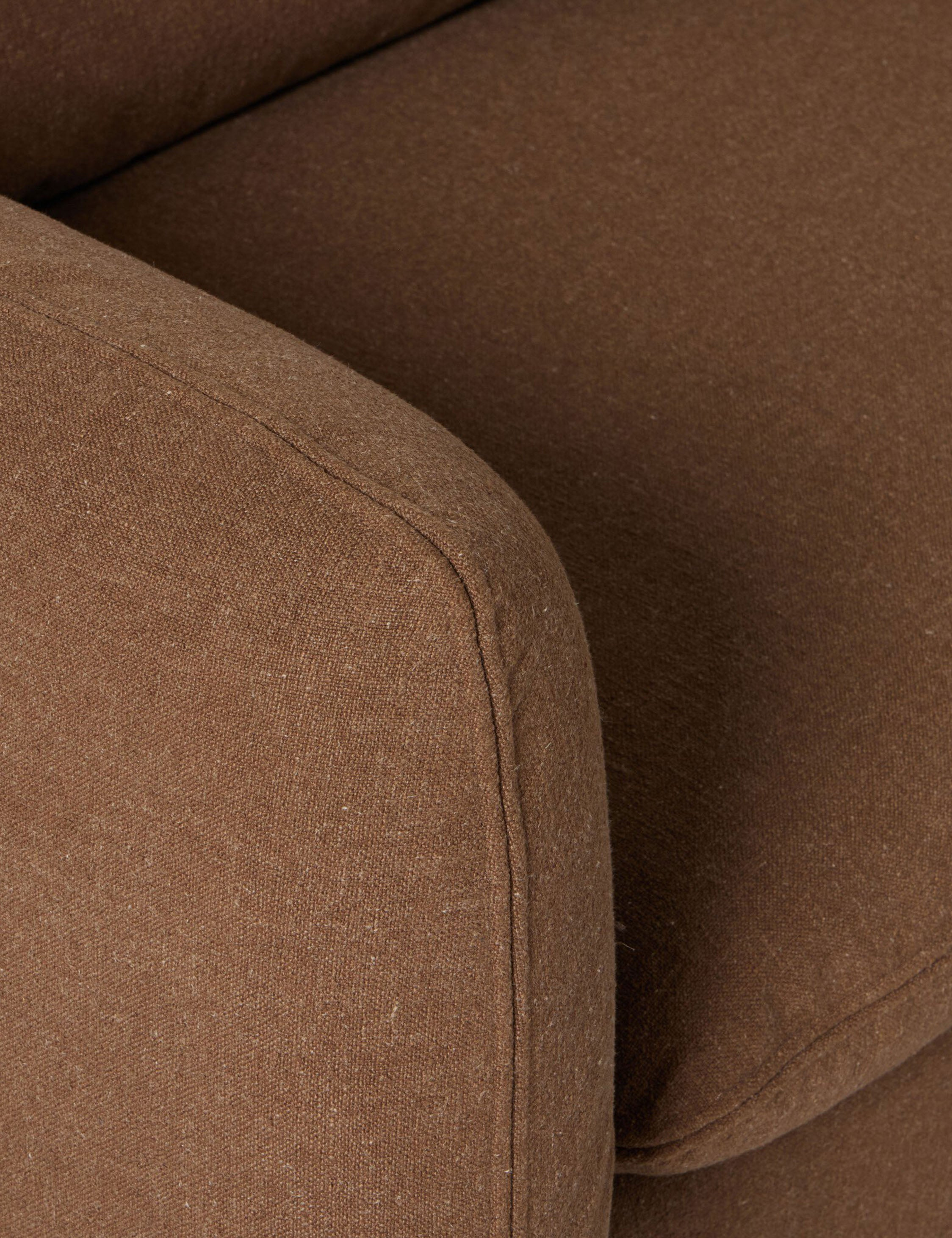 Verbena 4-Piece Sectional Sofa With Ottoman - Brown Performance Linen / Right-Facing