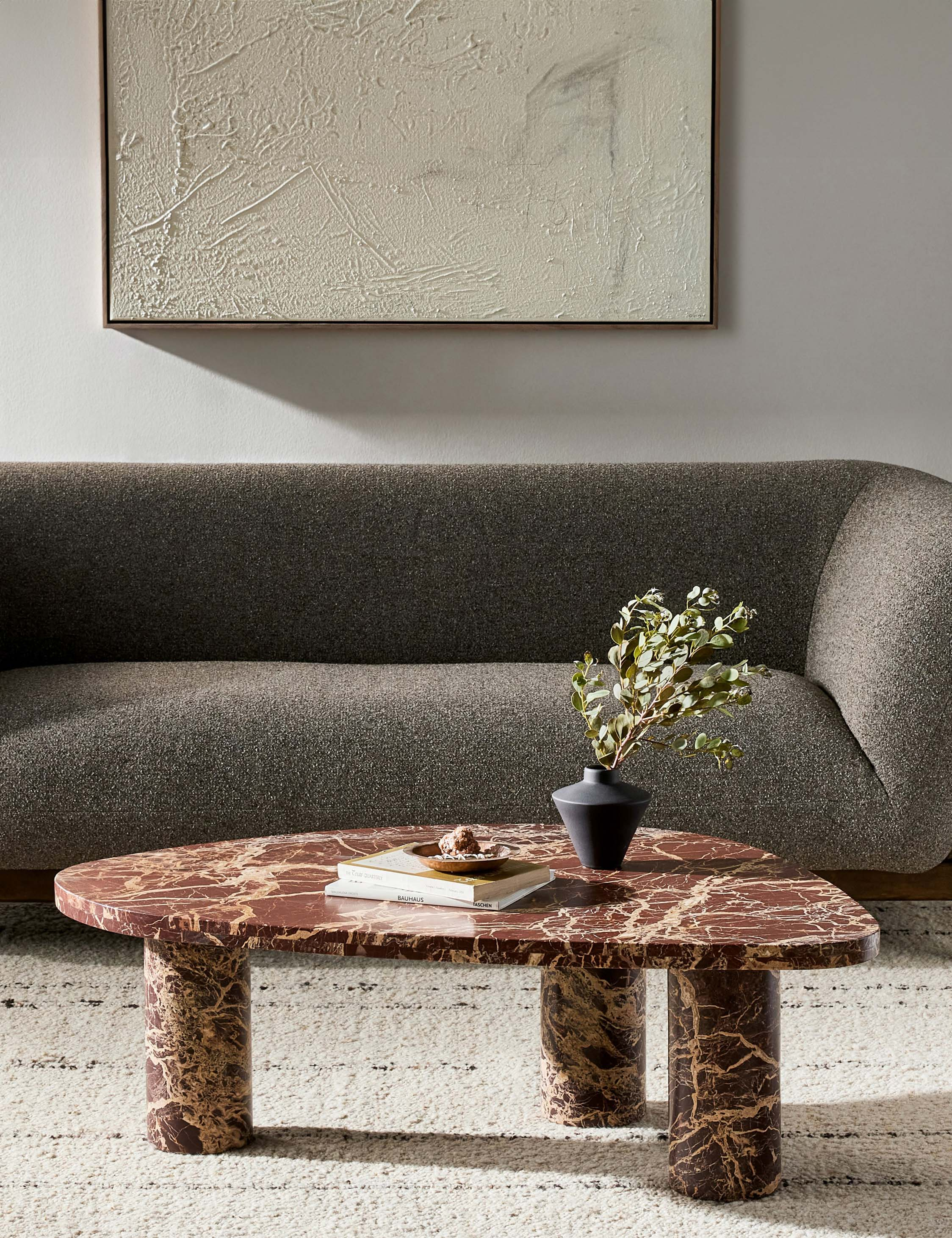 Mariano Coffee Table - Merlot Marble / Large