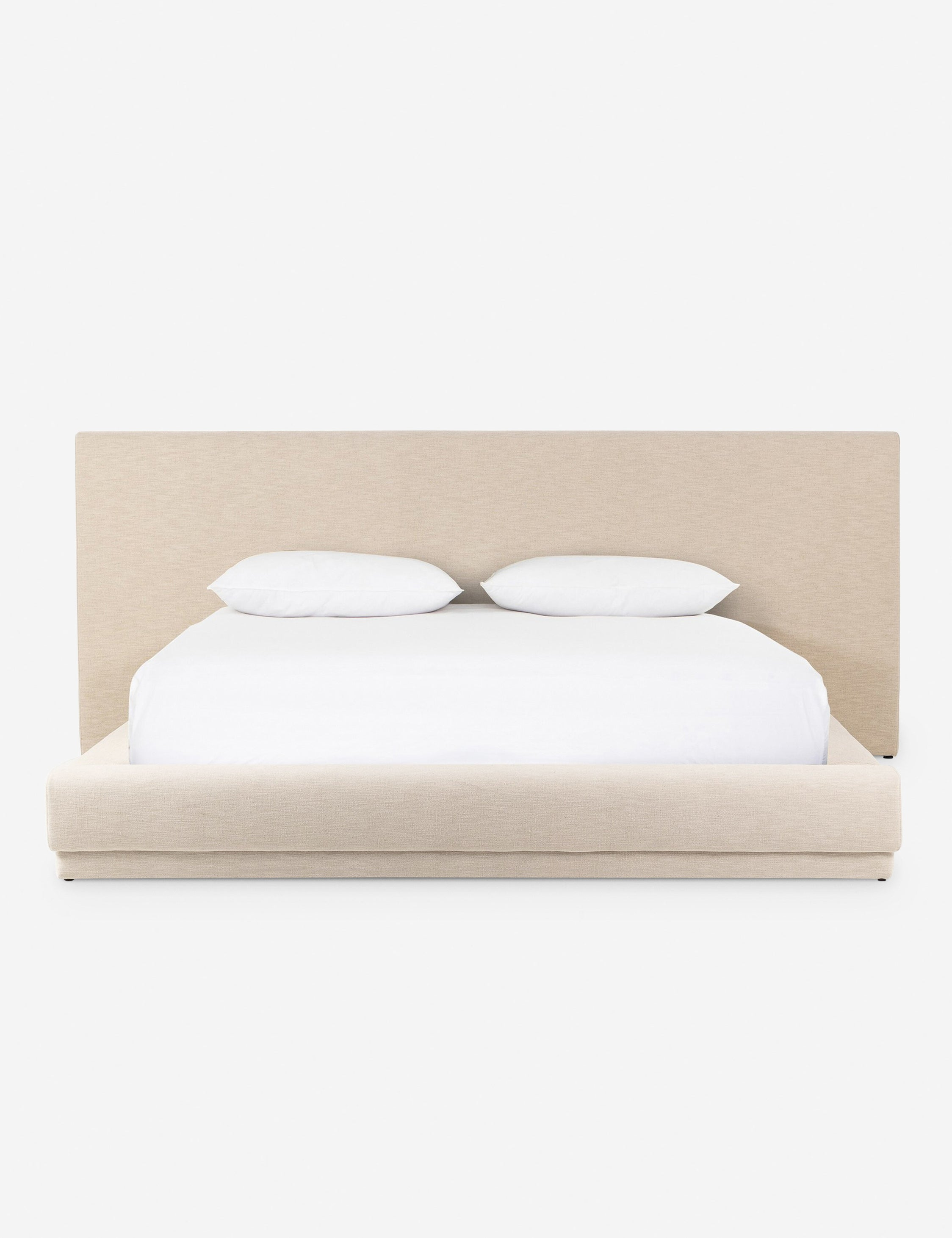 Manya Extended Headboard Platform Bed - Natural / King / Wide