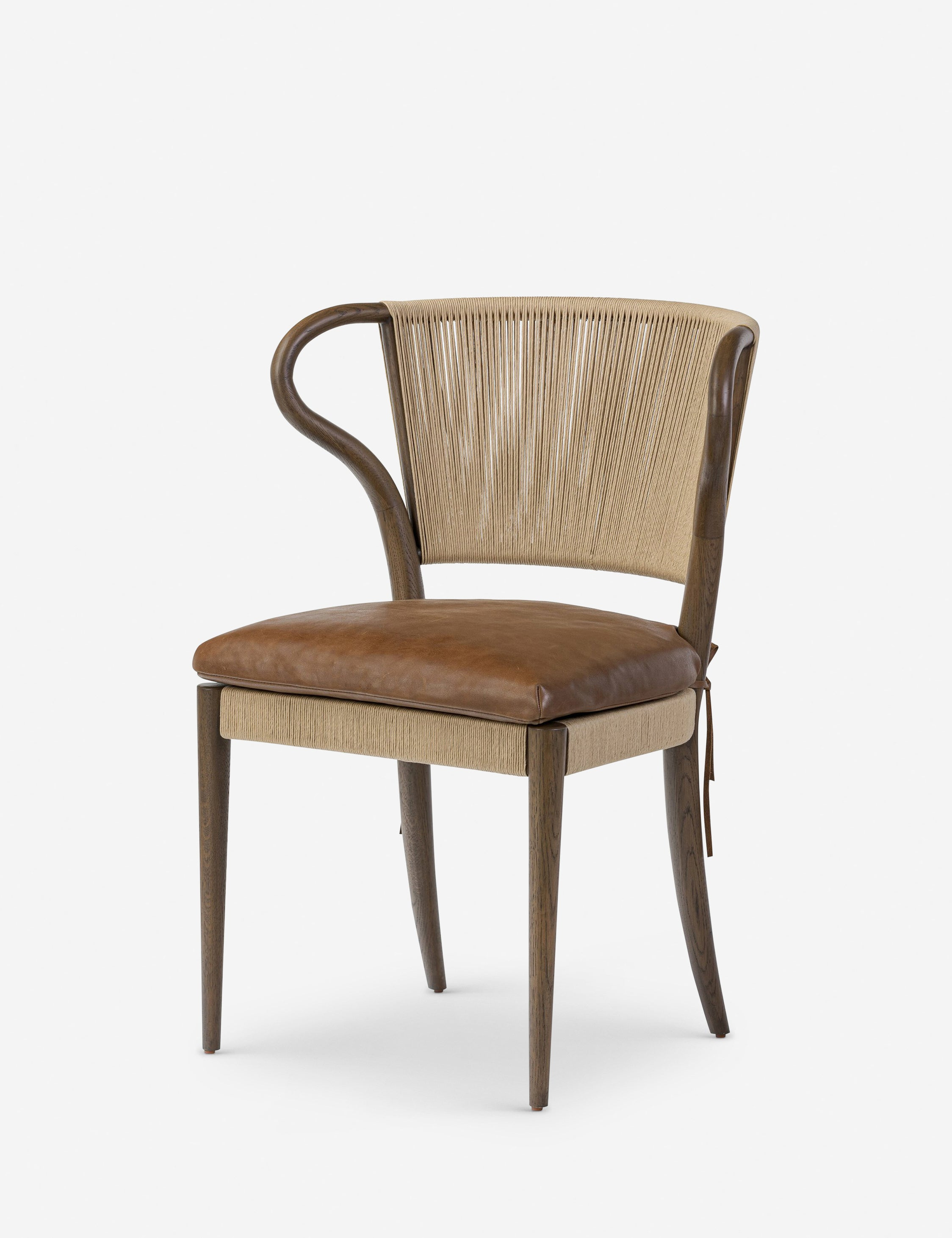 Amira Dining Chair by Amber Lewis x Four Hands - Mahogany Leather