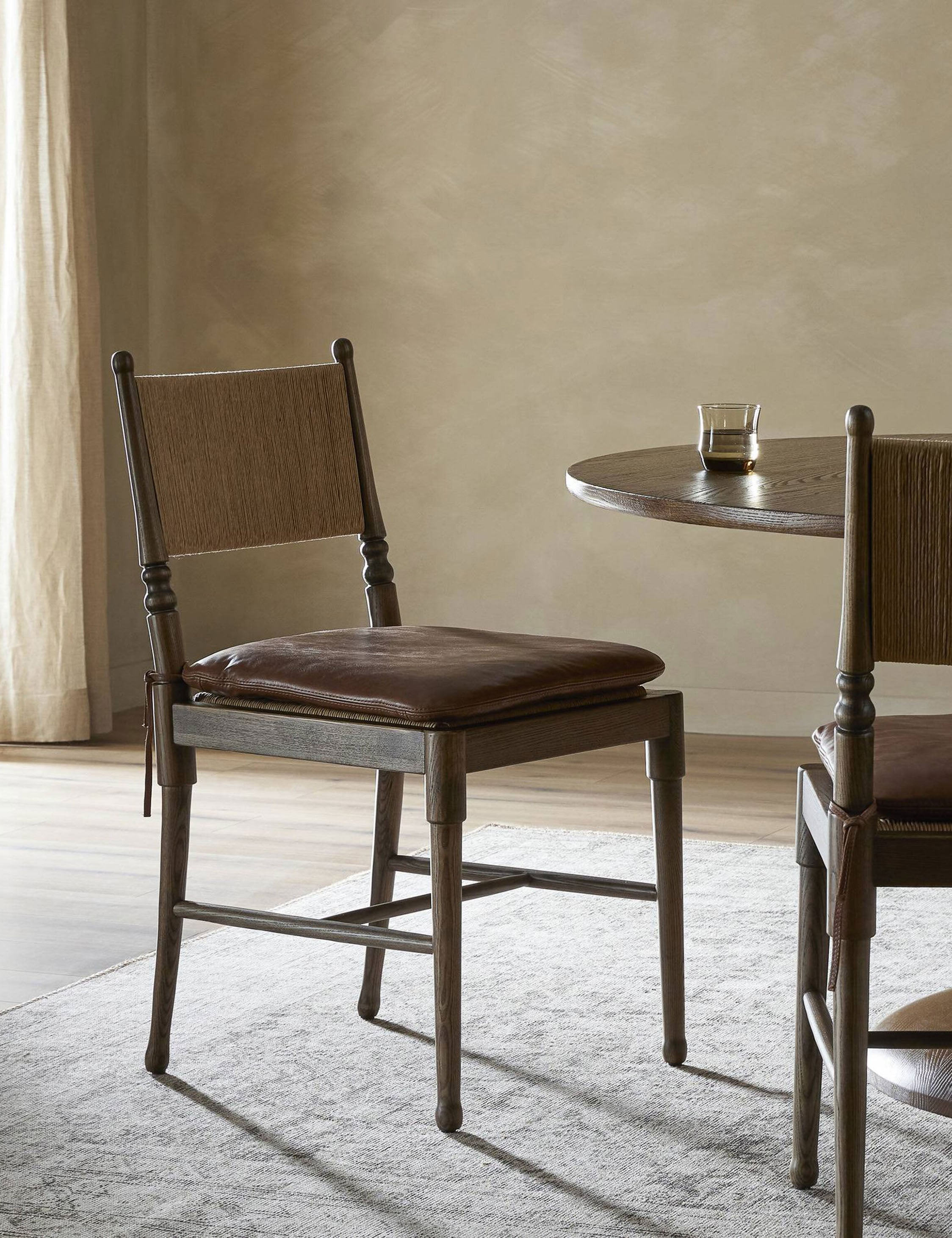Fayth Dining Chair by Amber Lewis x Four Hands - Mahogany Leather