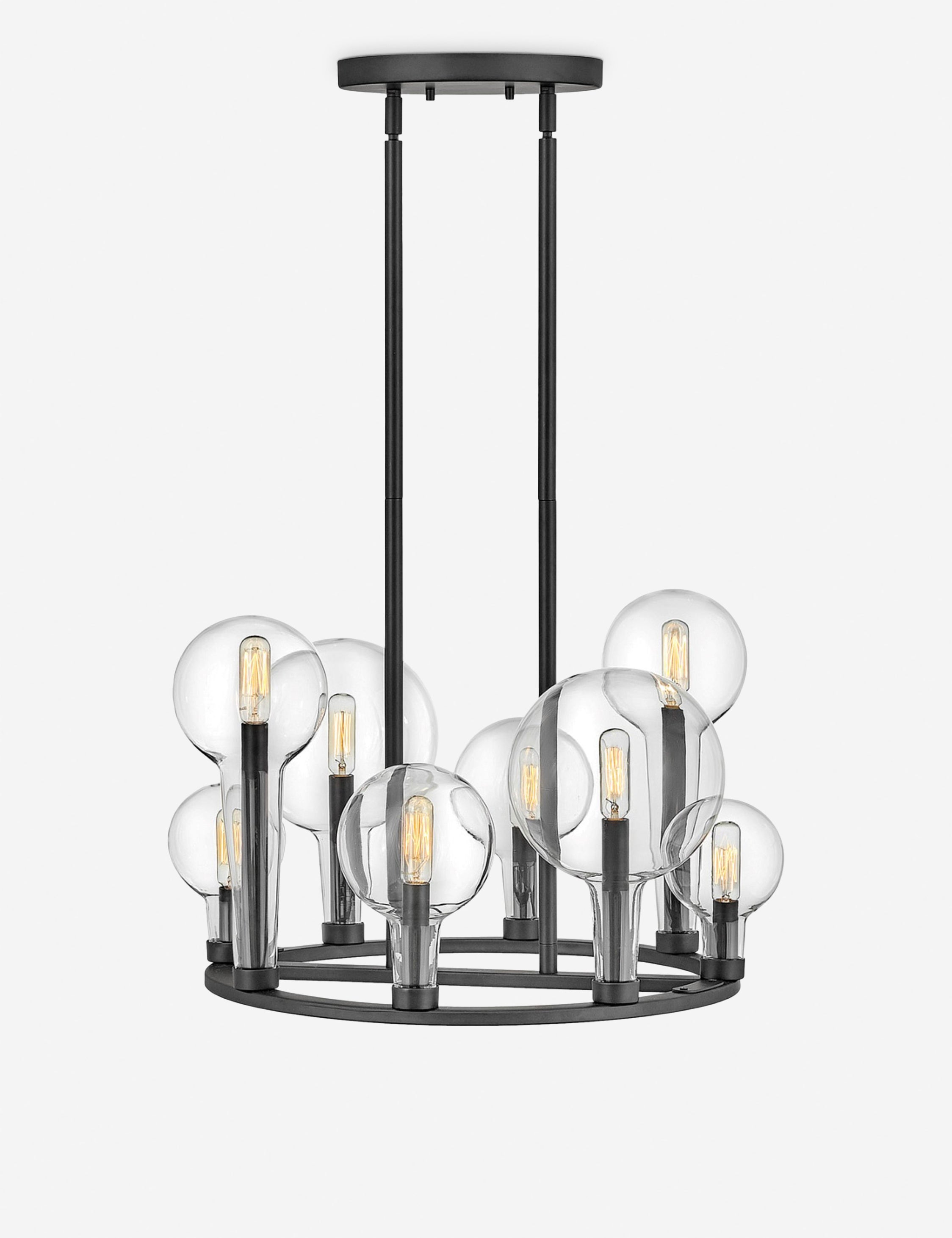 Hennig Ring Chandelier - Black / 24"Dia