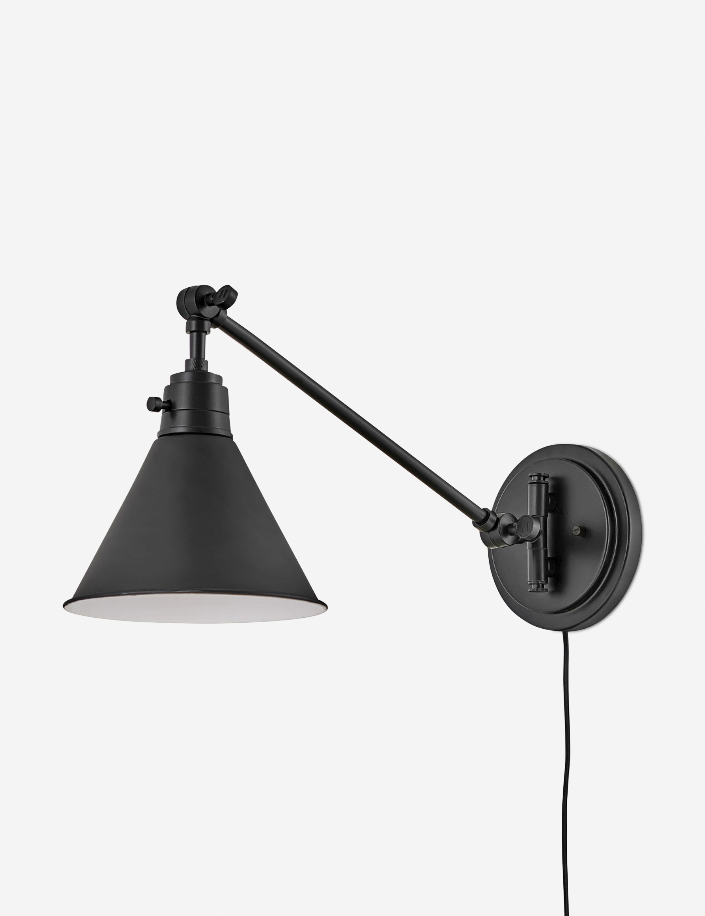 Lennon Plug-In Task Sconce - Black