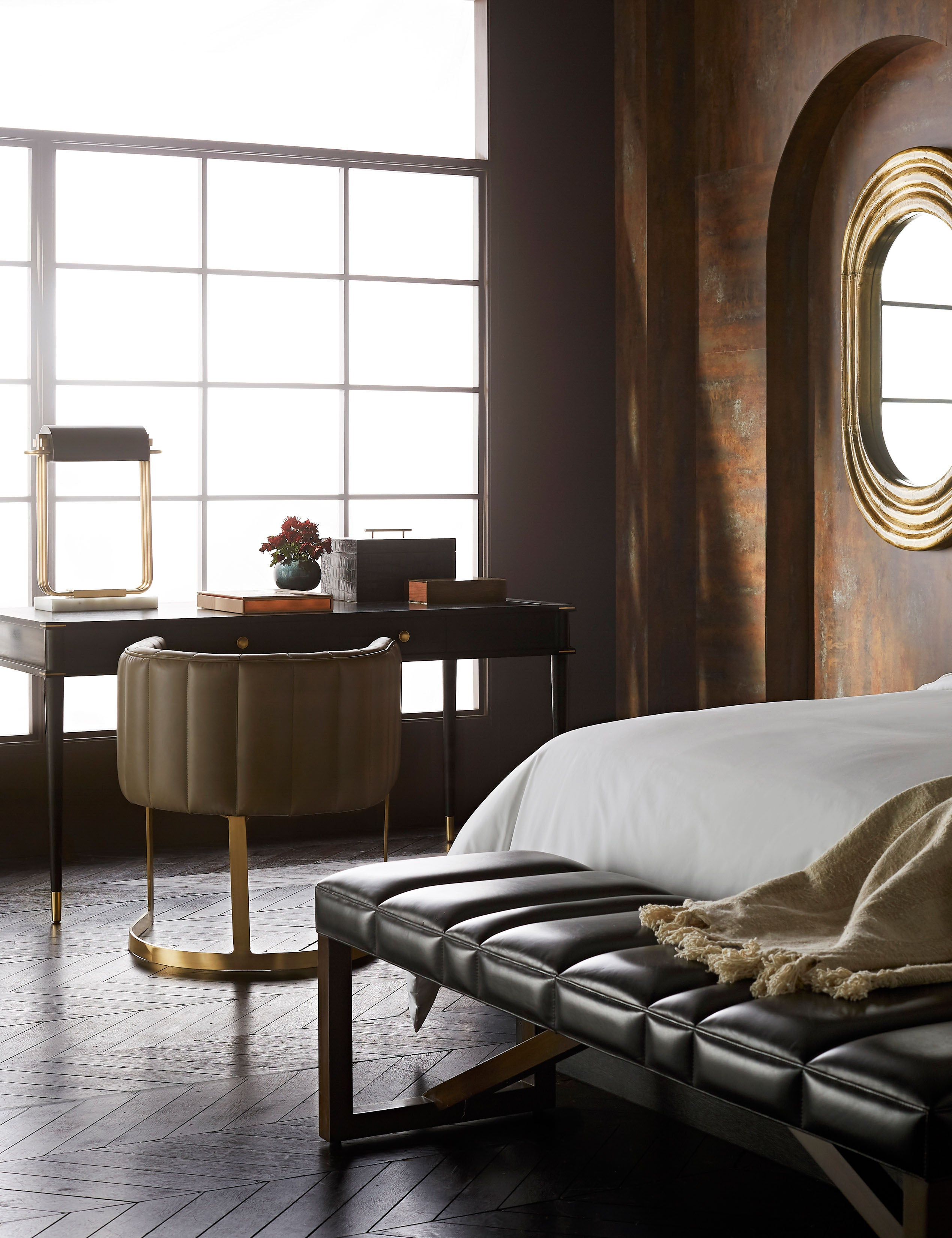 Arteriors Georgina Oval Mirror - Gold