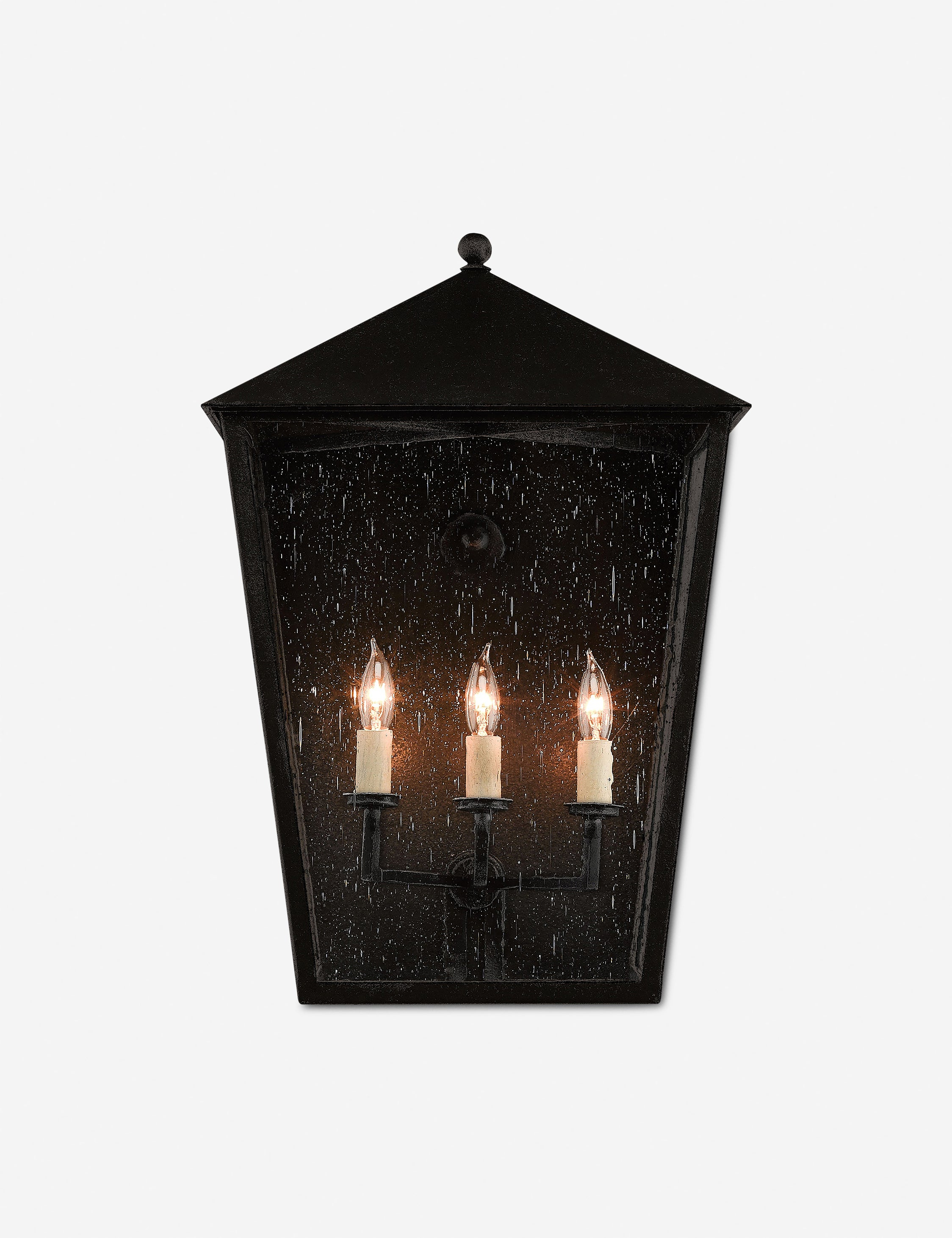 Leanne Outdoor Sconce - Black / Large