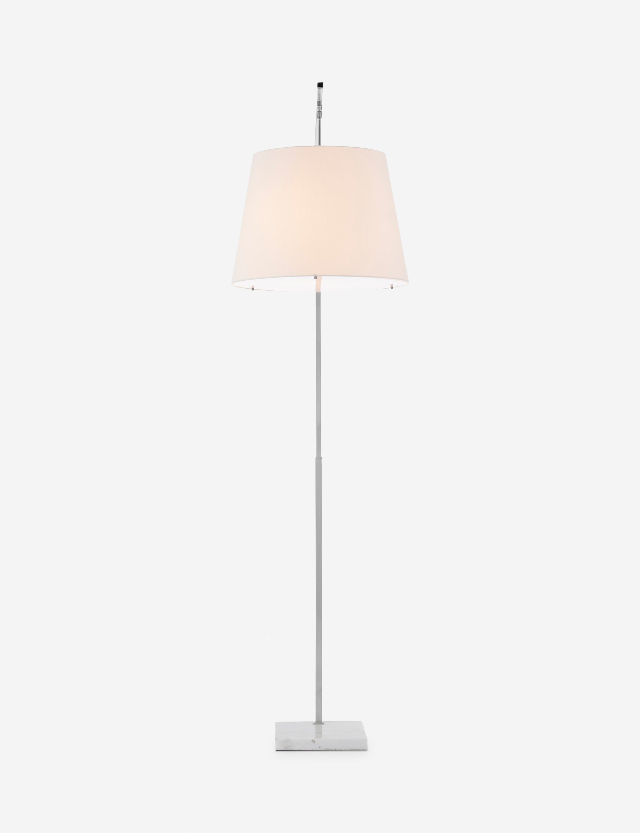 Wilson Floor Lamp - Brushed Nickel and Marble
