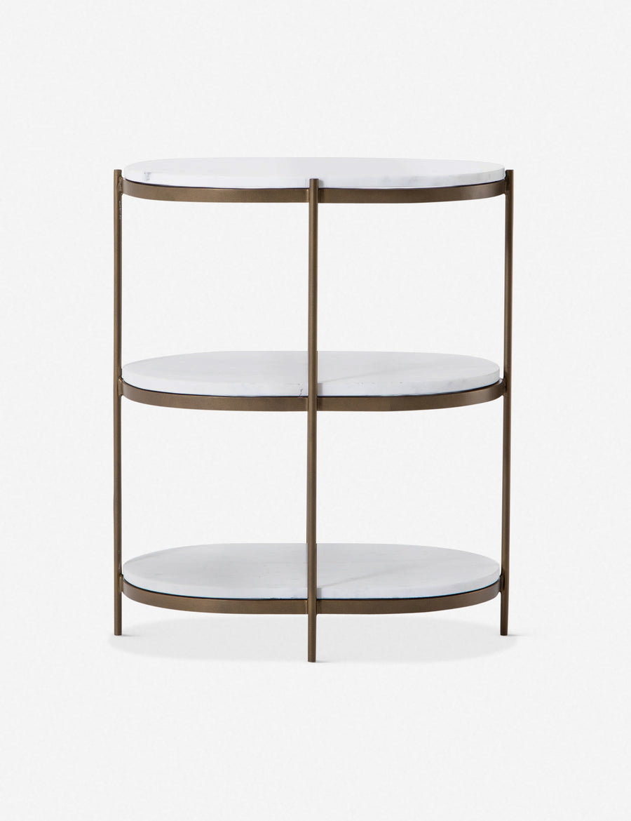 Kayleigh Nightstand - White Marble