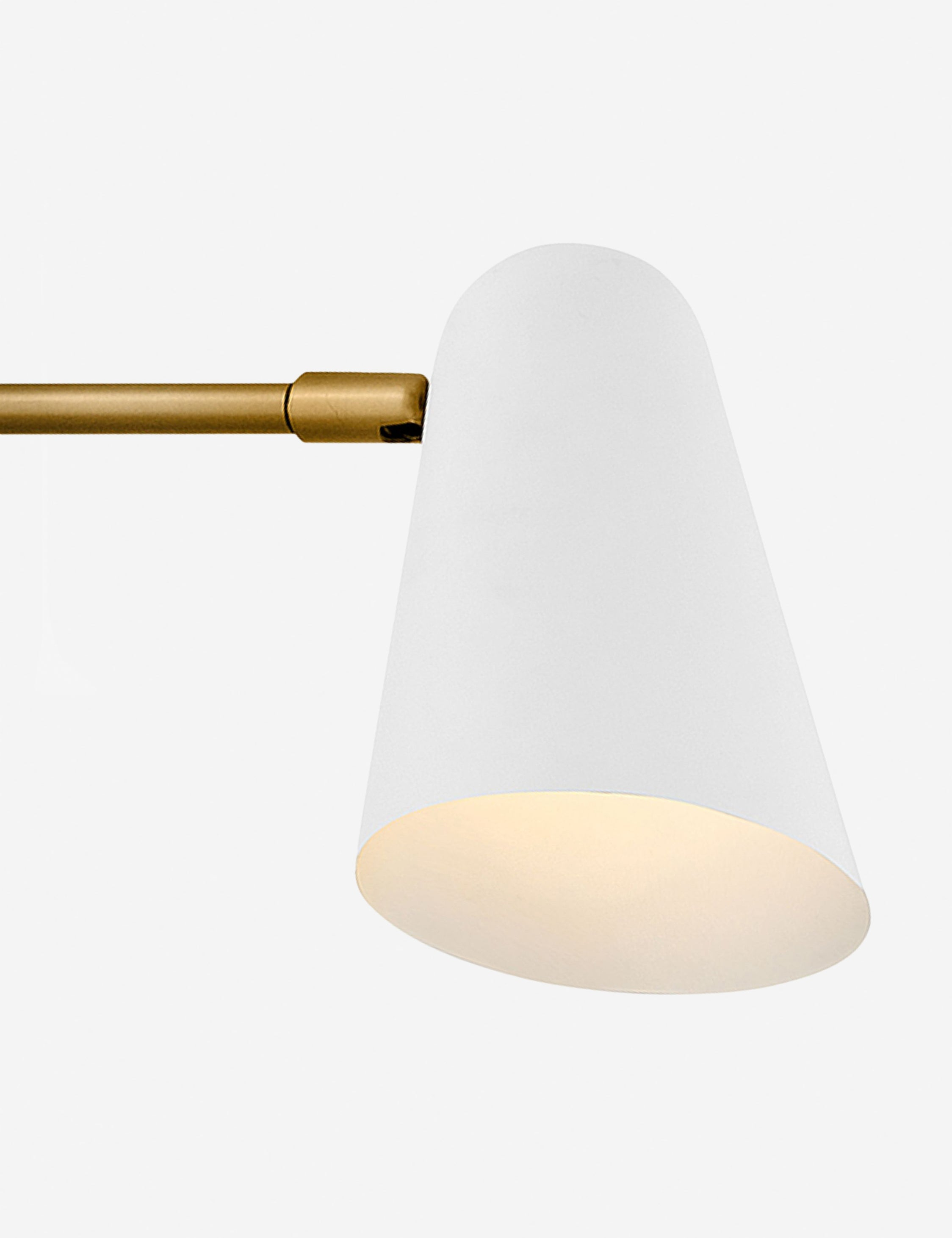 Mancini Double Sconce - Brass and White