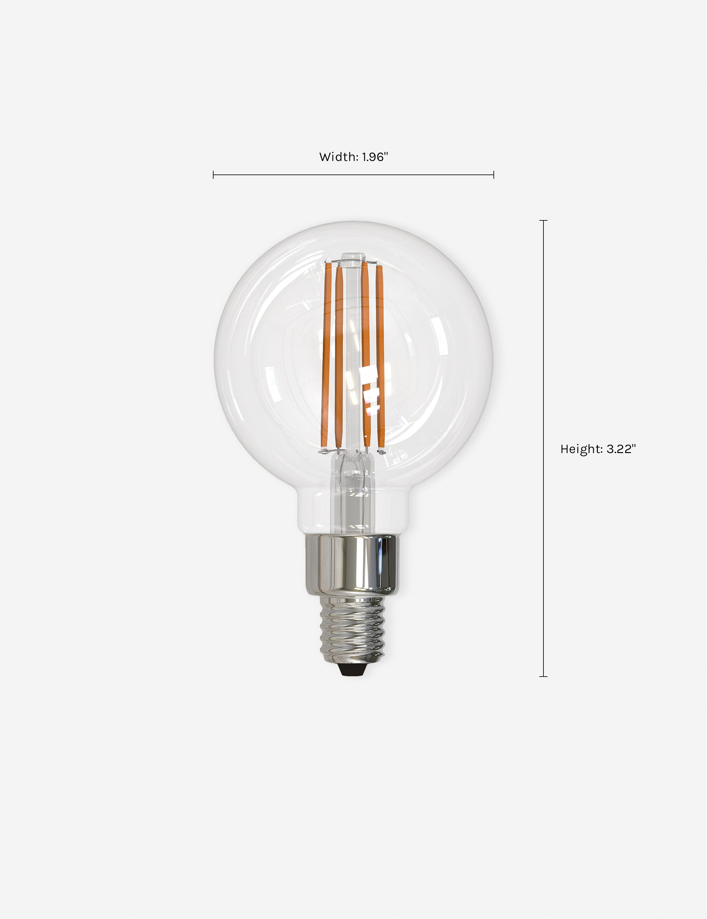 G16 LED Filament Bulb (Set of 4) - Clear Glass / E12 / 4Watt