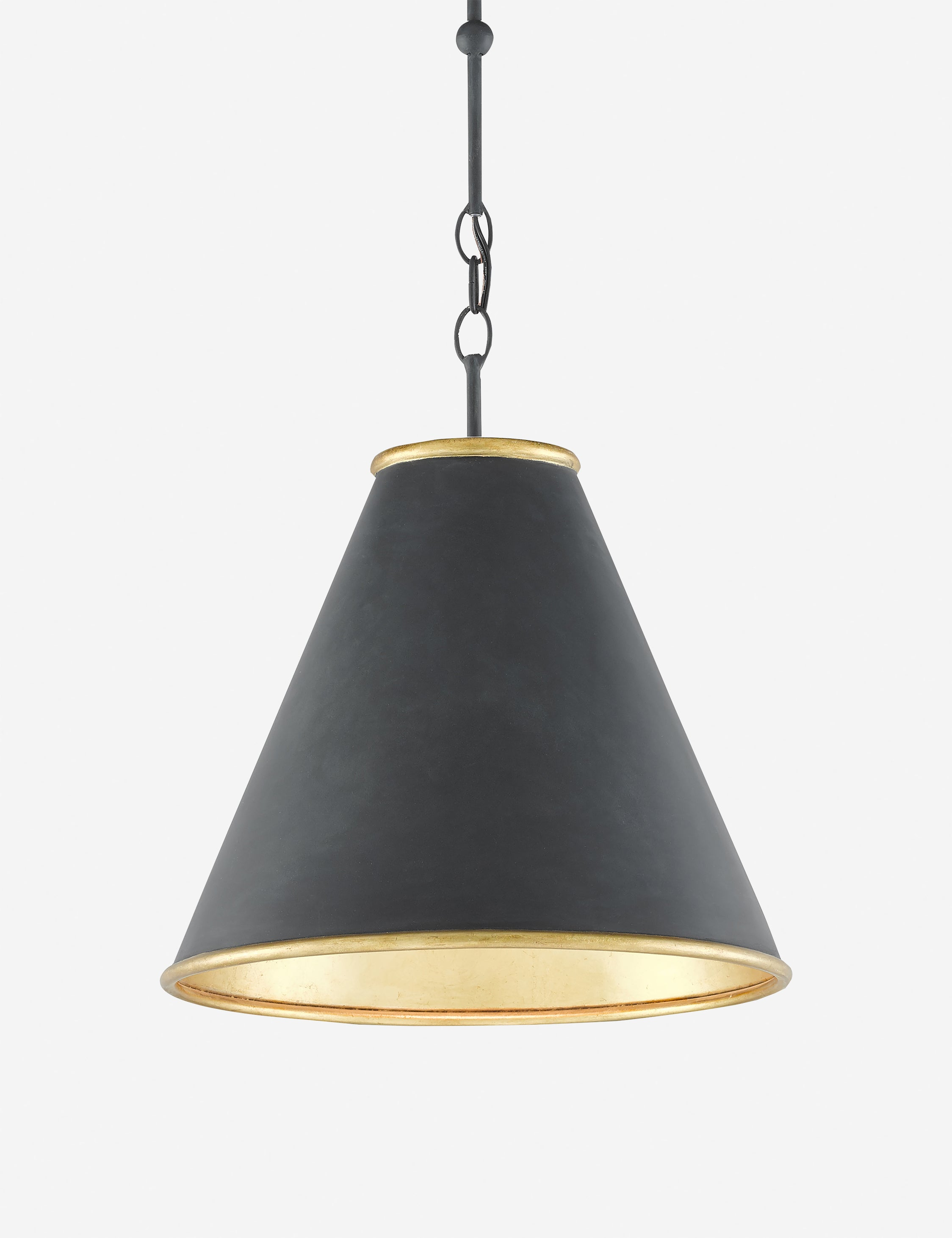 Adkins Pendant - Brass and Black / 16"Dia