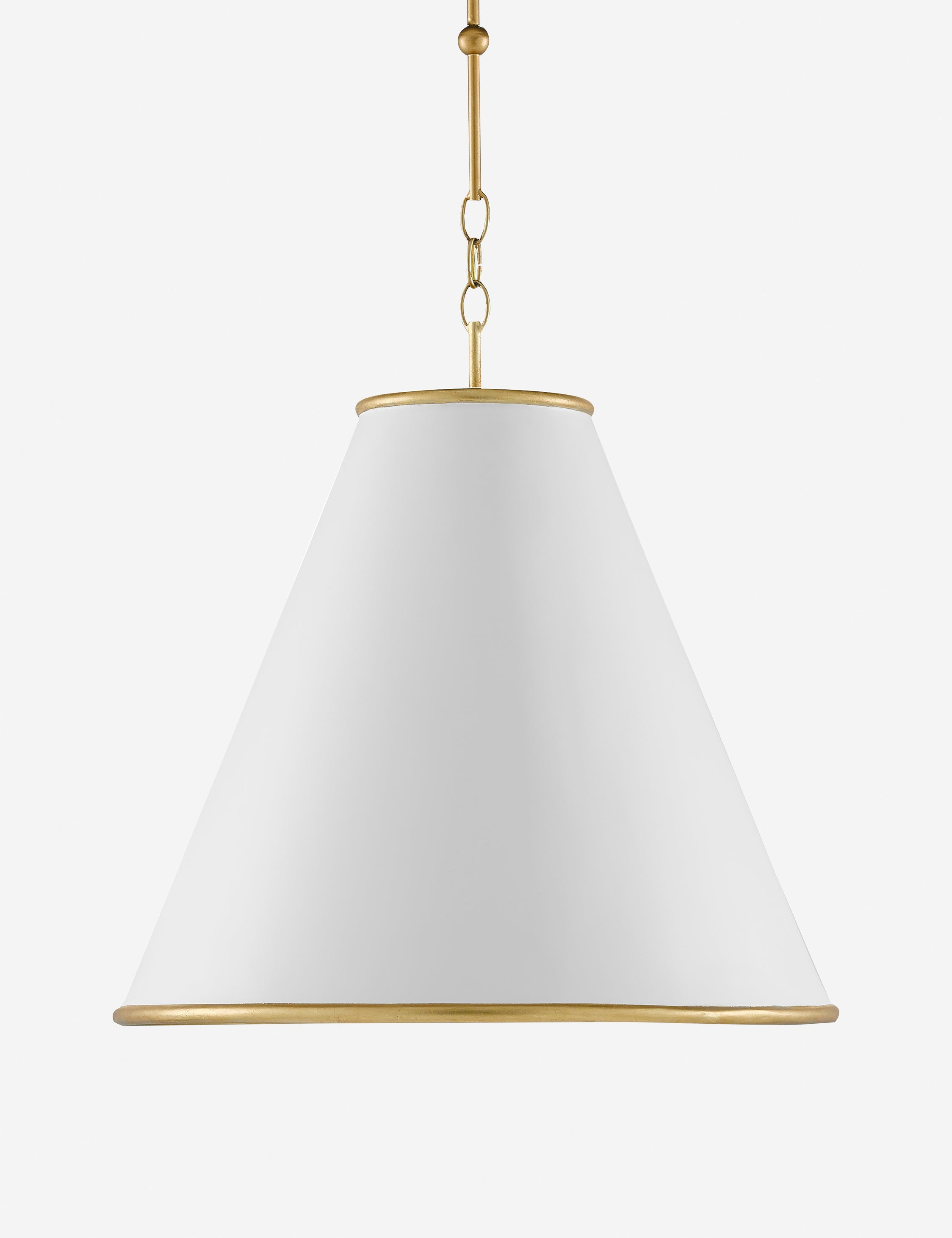 Adkins Pendant - Brass and White / 22"Dia