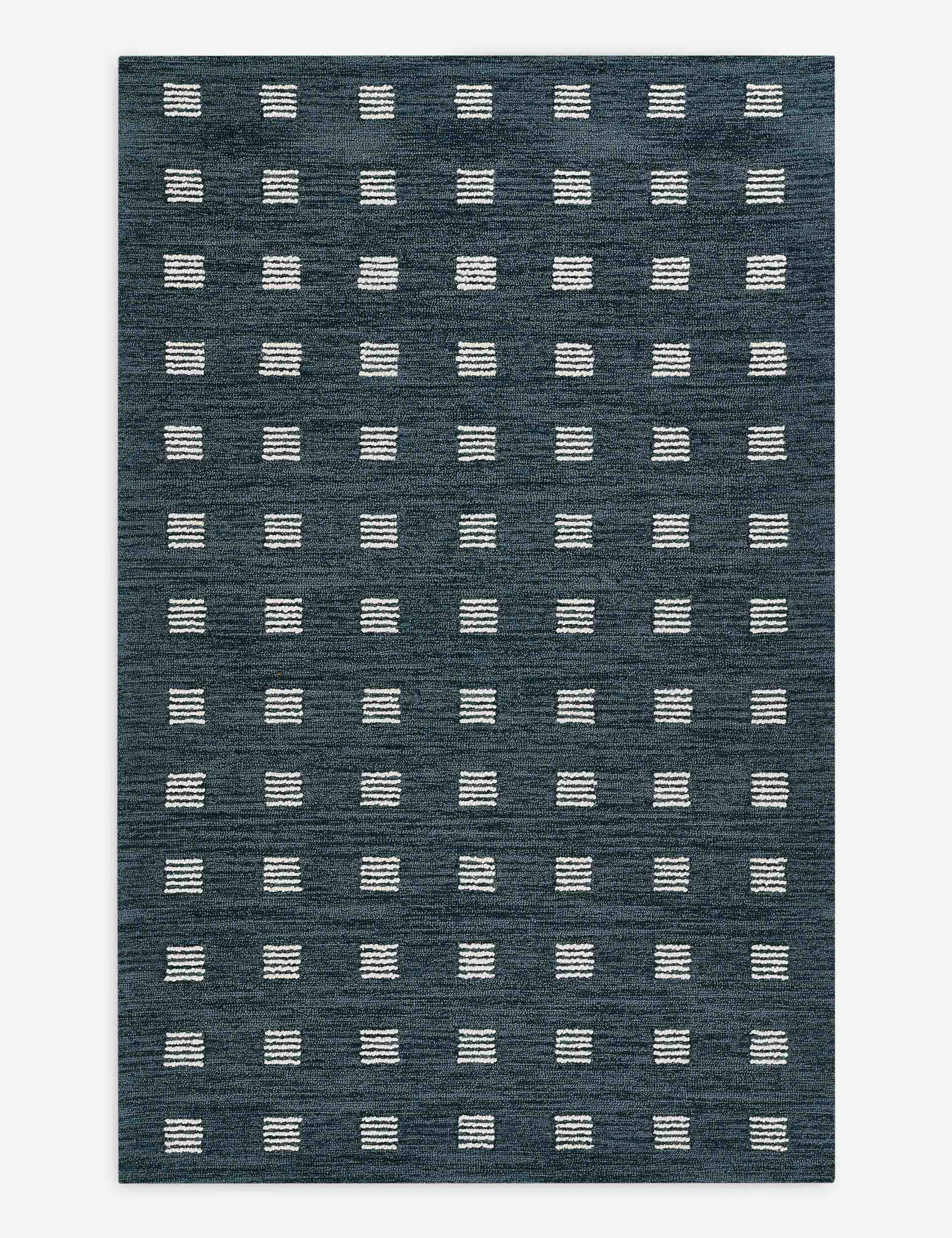 Ebba Hand-Tufted Wool Rug - Blue / 2'3" x 8' Runner