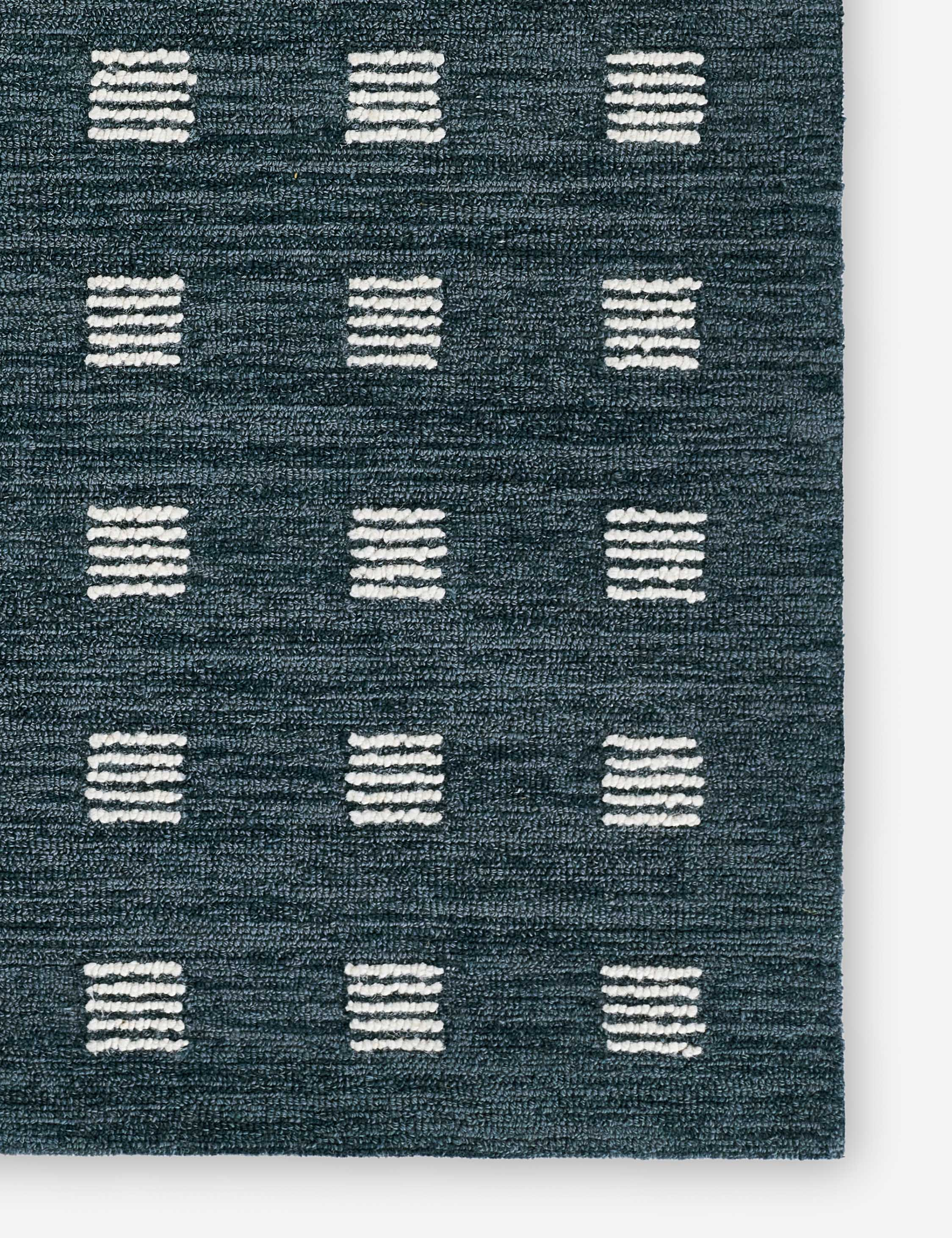 Ebba Hand-Tufted Wool Rug - Blue / 2'3" x 8' Runner