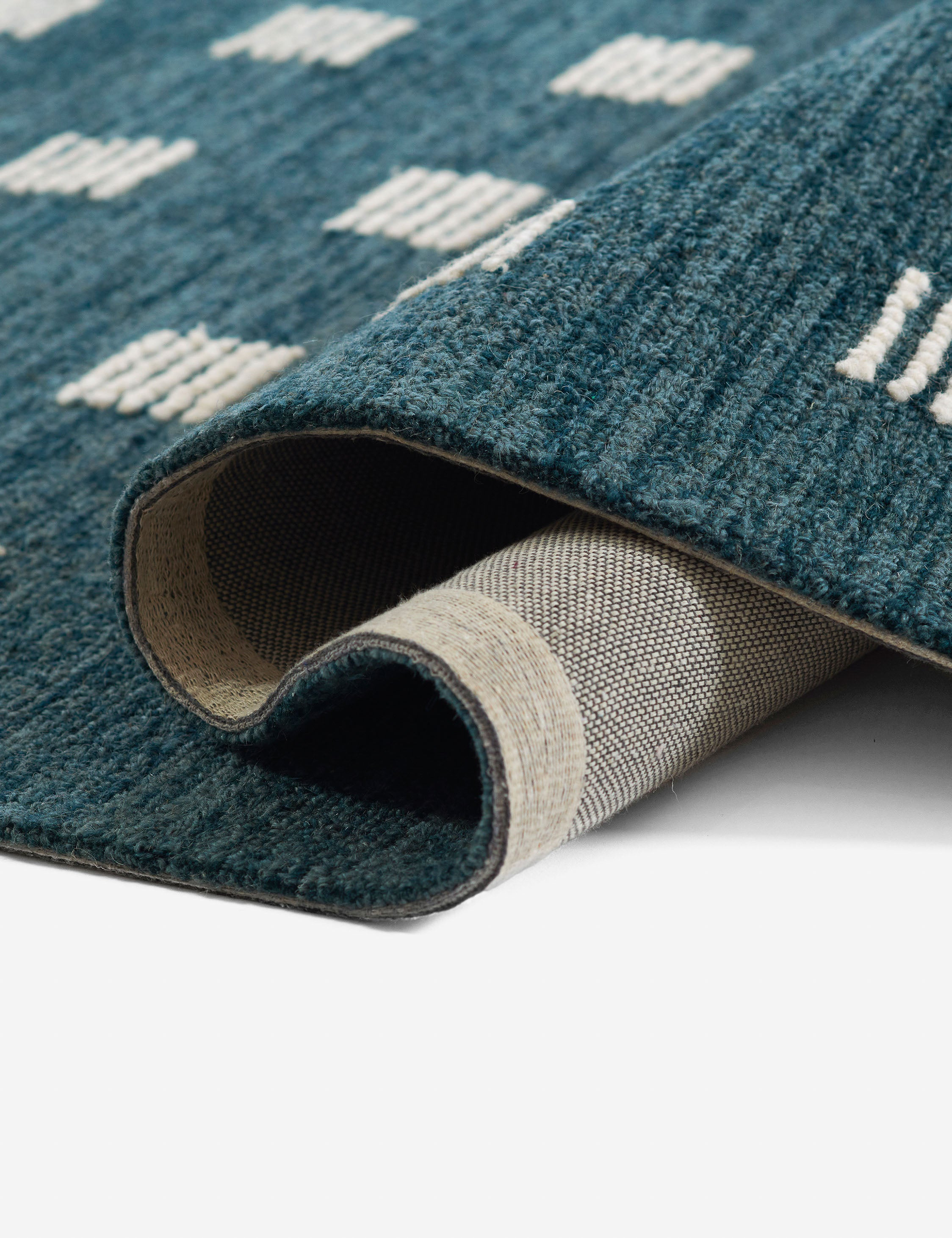 Ebba Hand-Tufted Wool Rug - Blue / 2'3" x 8' Runner