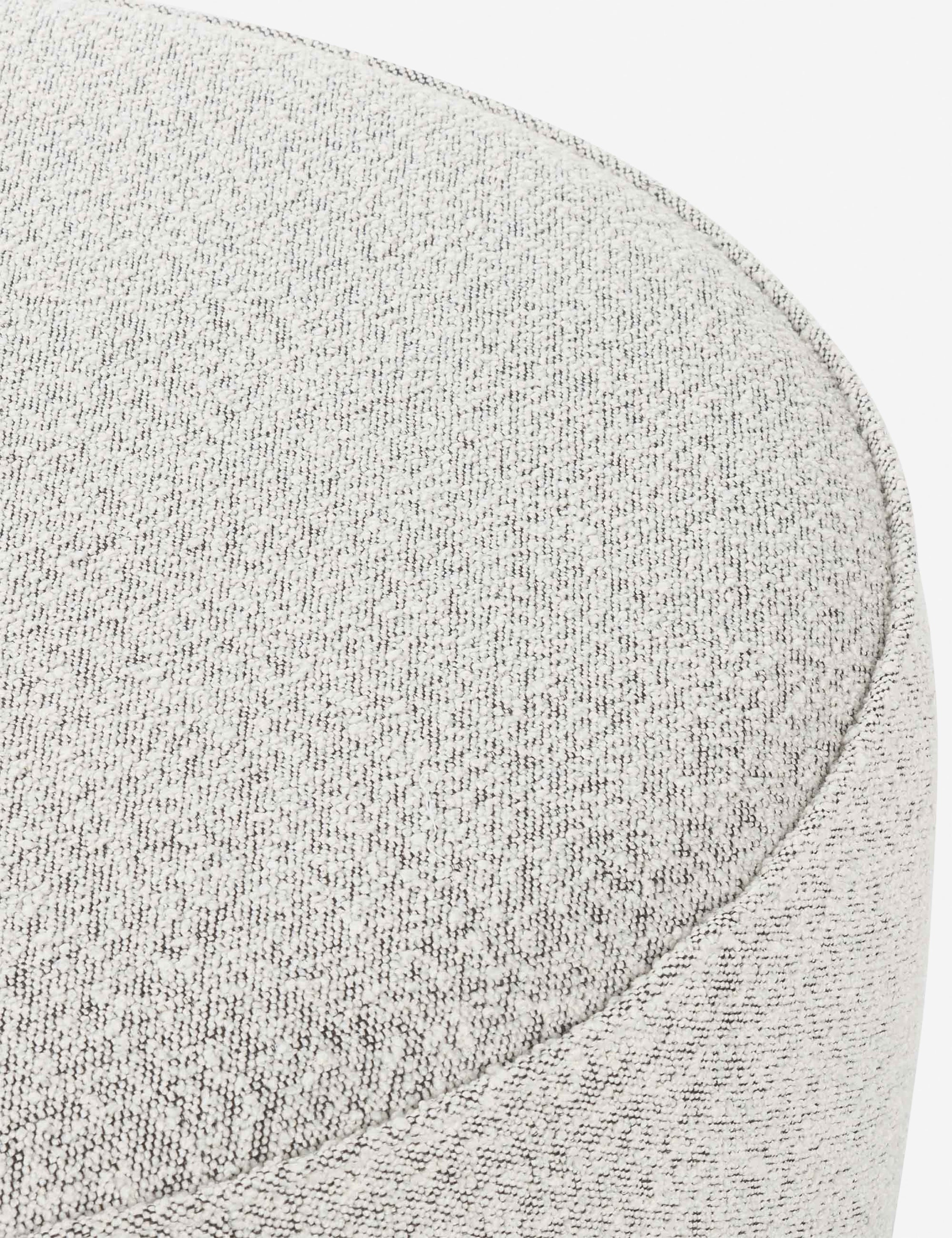 Aldora Round Ottoman - Gray Boucle