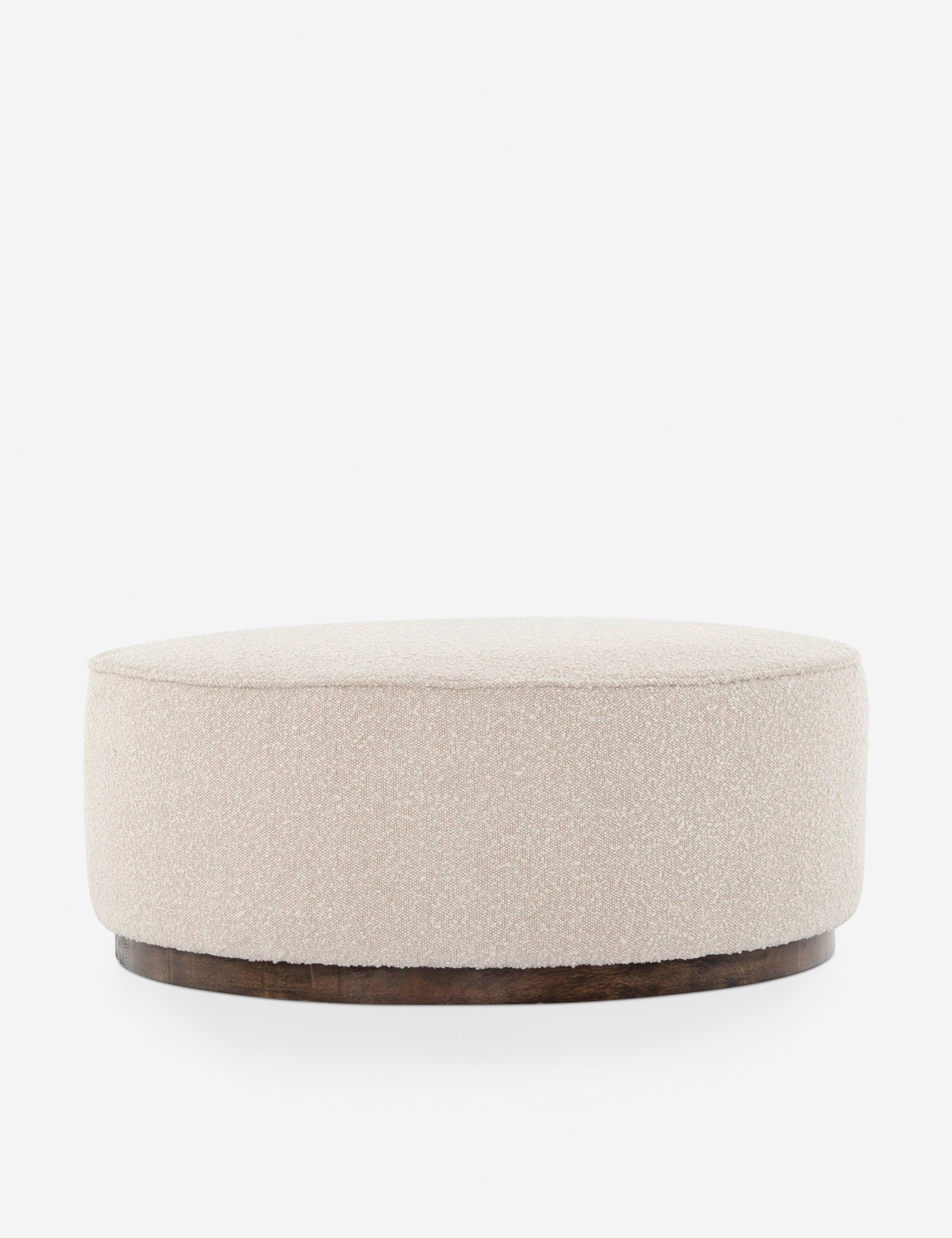 Aldora Round Ottoman - Natural Boucle