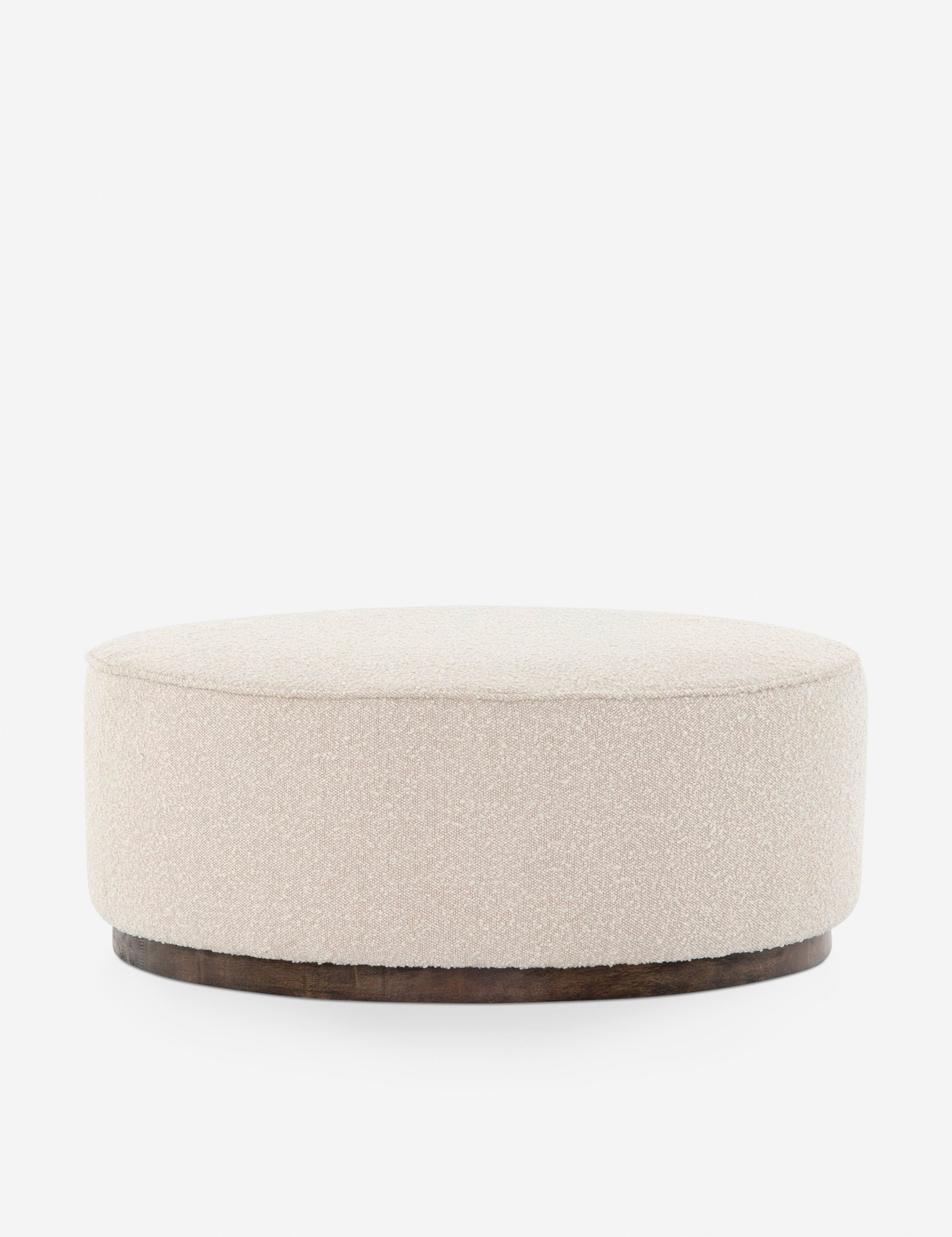 Aldora Round Ottoman - Natural Boucle