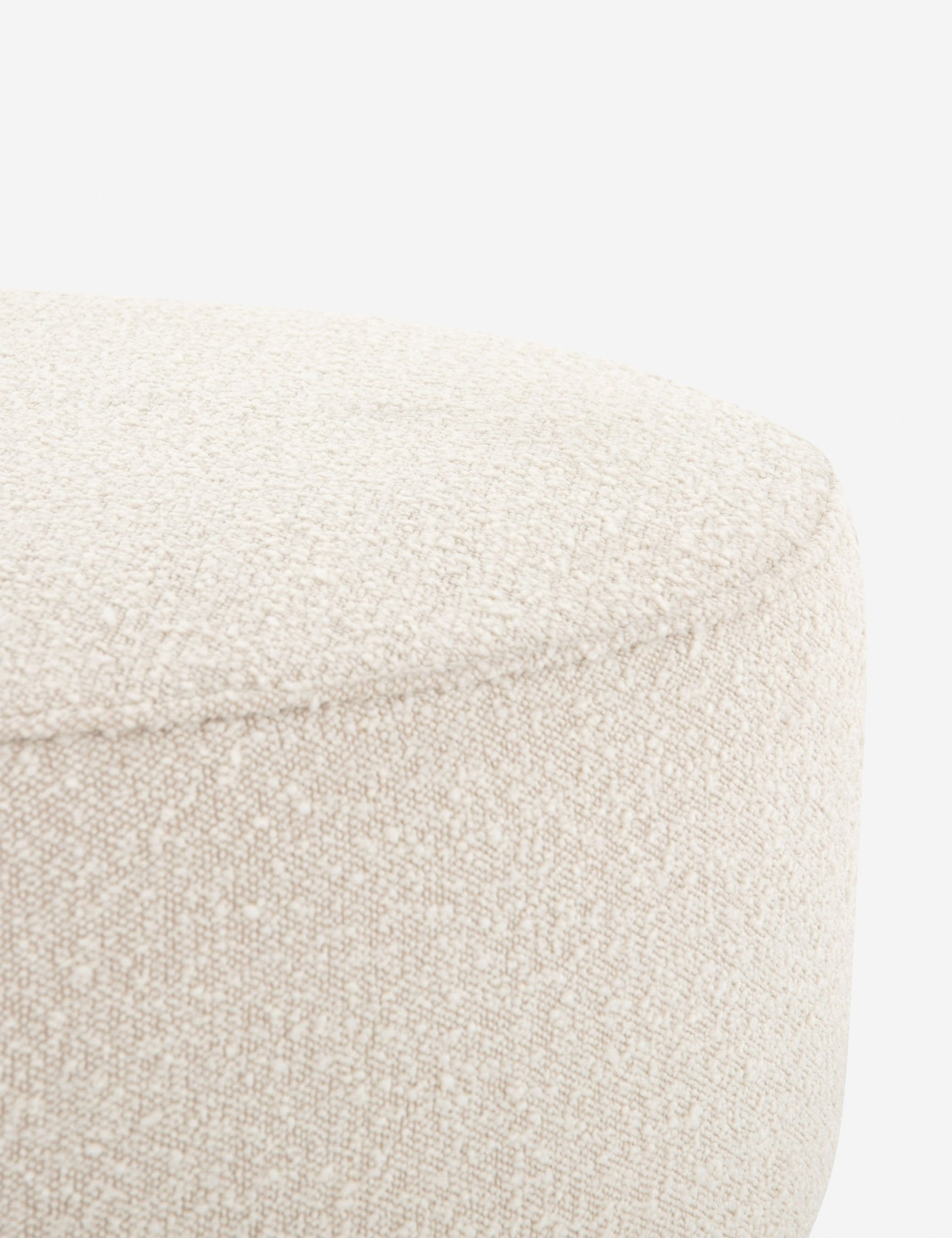 Aldora Round Ottoman - Natural Boucle
