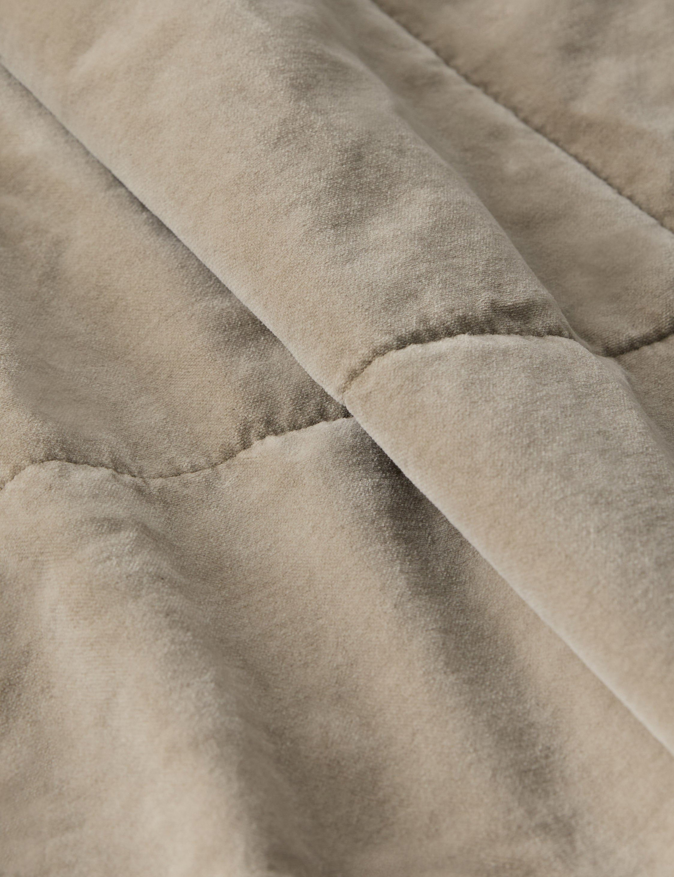 Amsterdam Cotton Velvet Coverlet by Pom Pom at Home - Natural / Queen