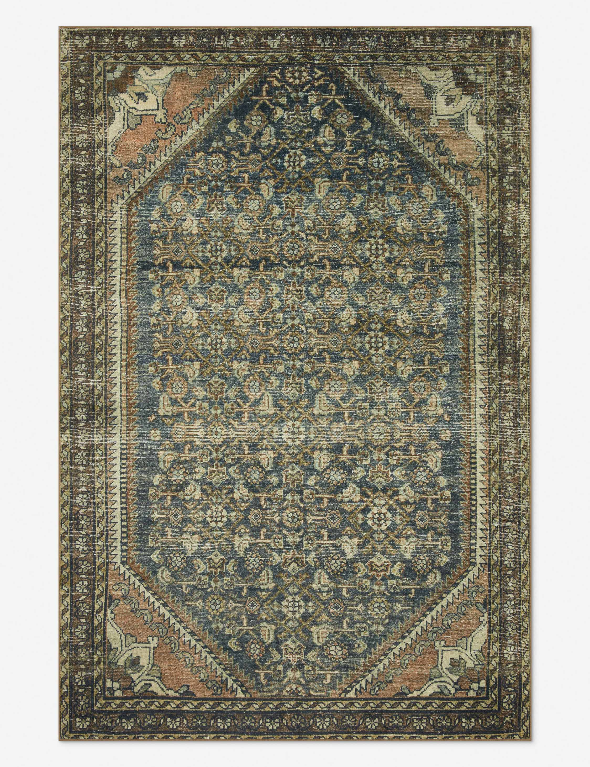 Banks I Rug by Magnolia Home by Joanna Gaines x Loloi - Denim and Clay / 2'6" x 7'6" Runner