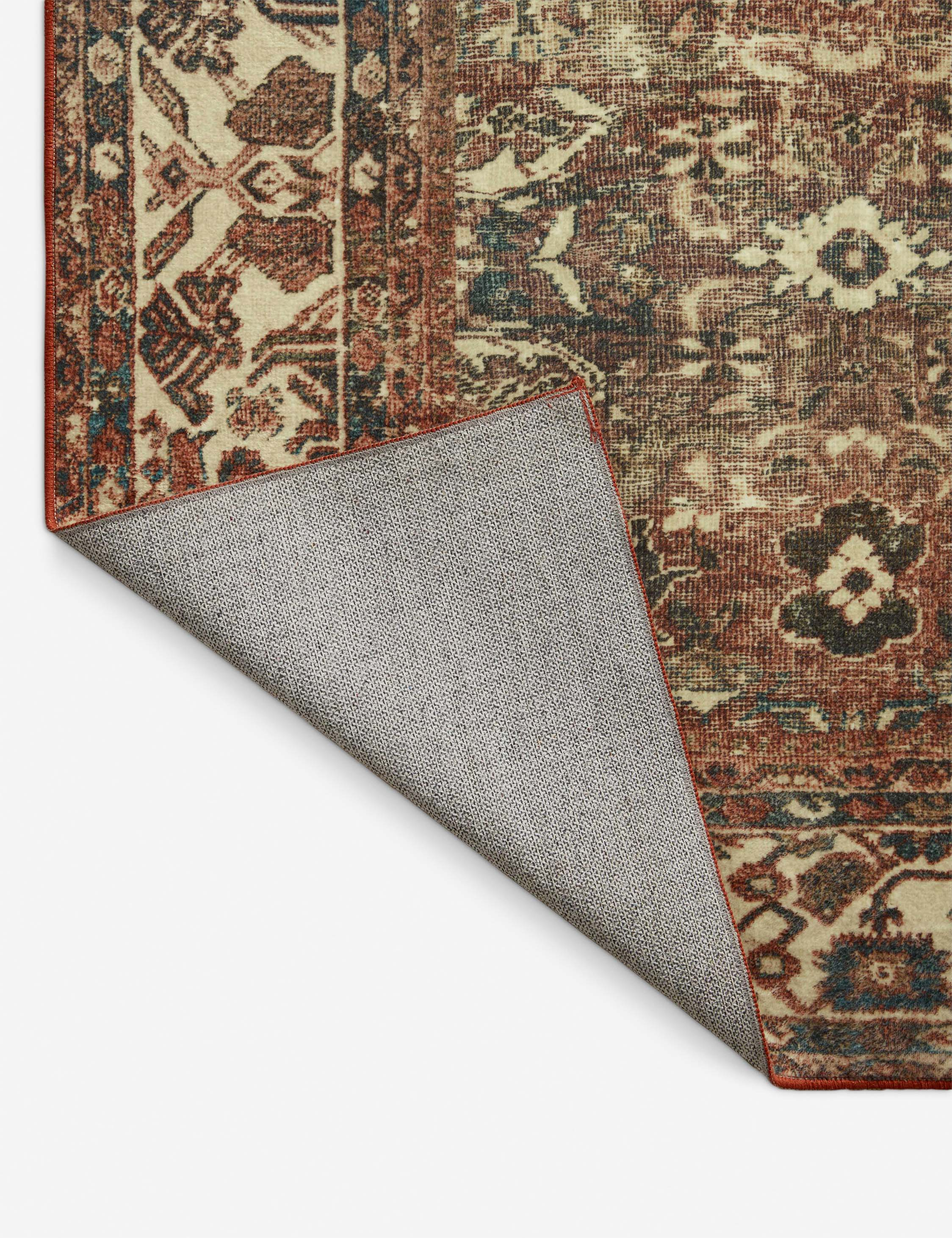 Banks II Rug by Magnolia Home by Joanna Gaines x Loloi - Brick and Ivory / 5' x 7'6"