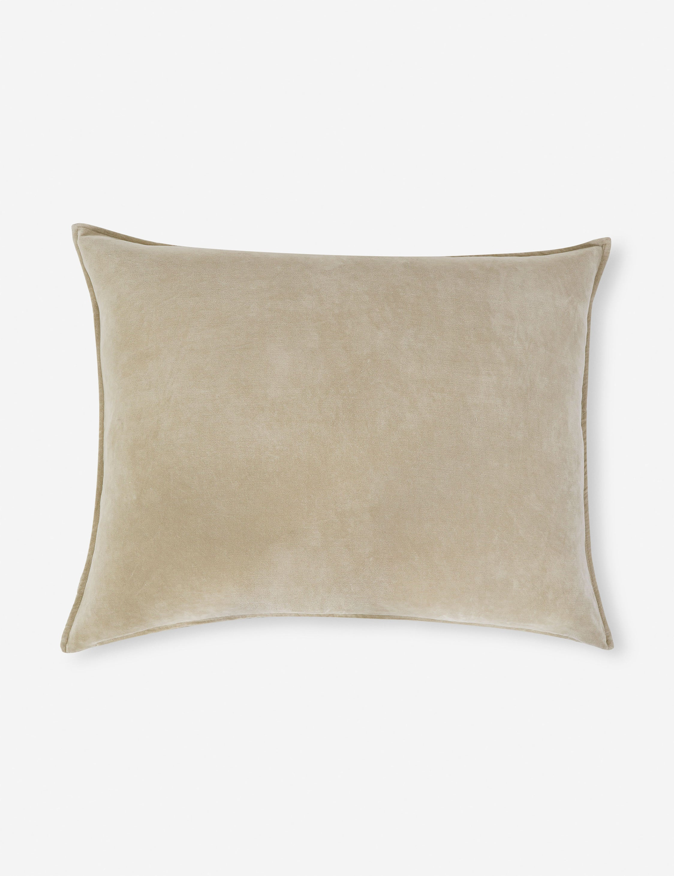 Bianca Velvet Oversized Pillow by Pom Pom at Home - Natural