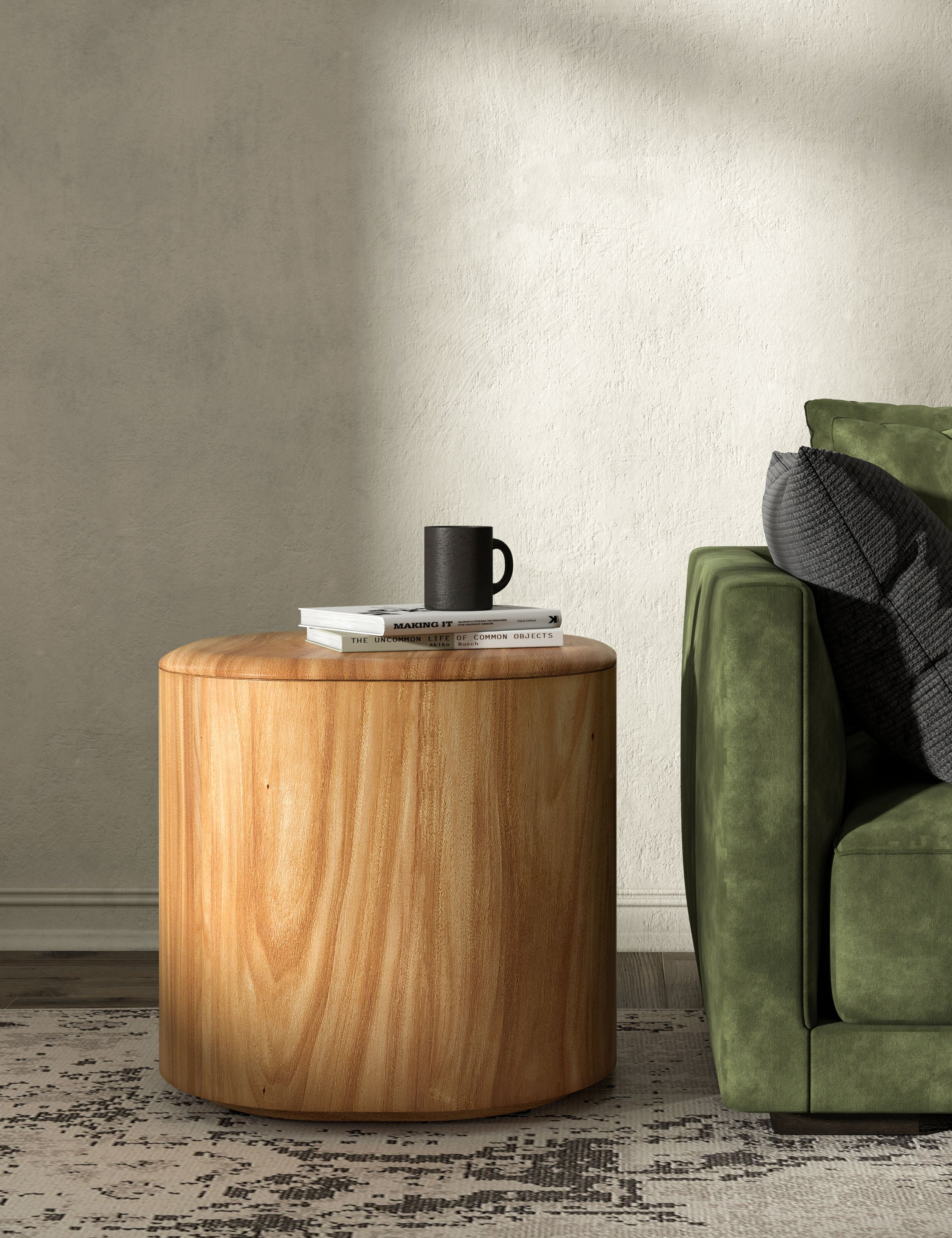 Rojas Round Side Table - Natural