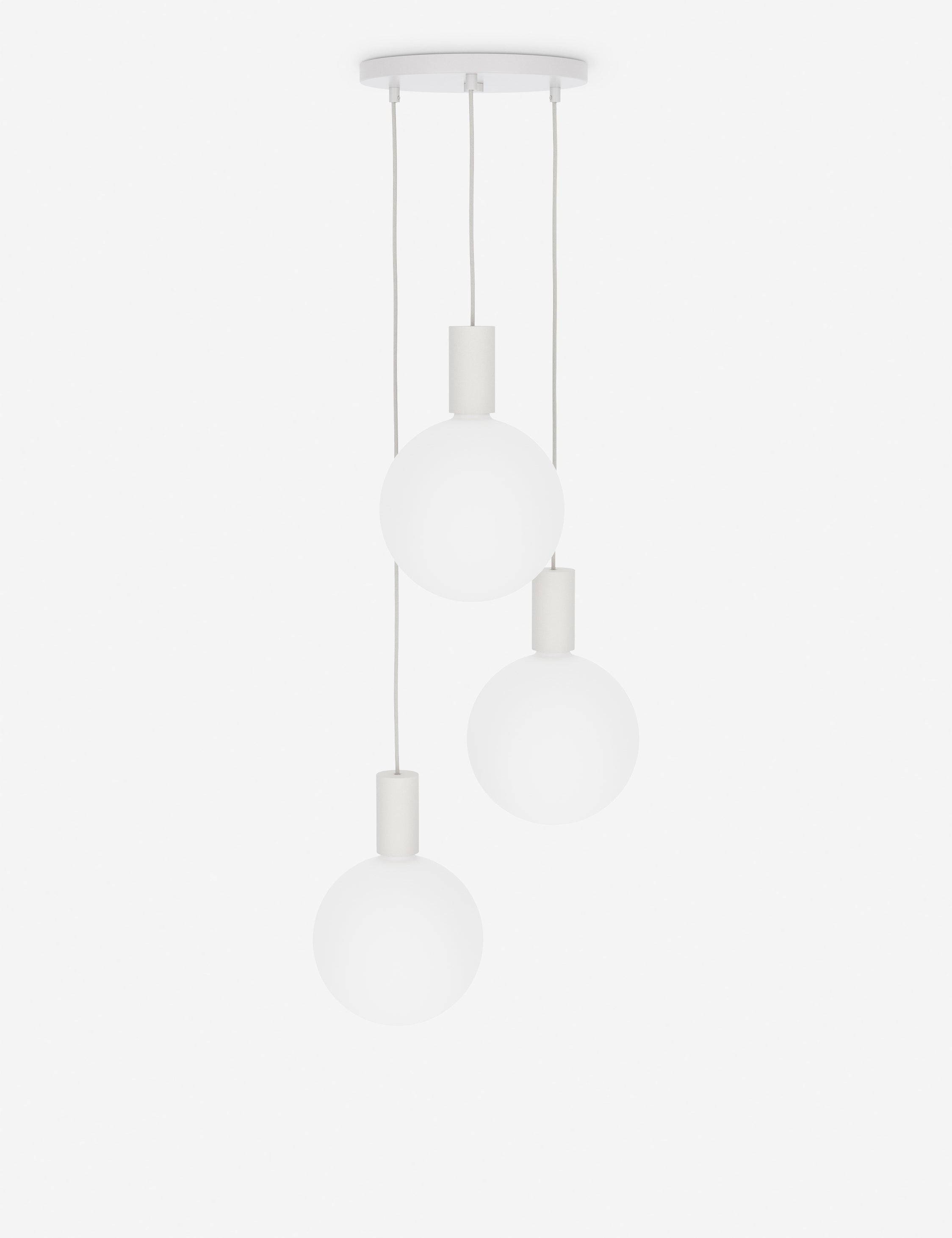 Alumina Triple Pendant Light by Tala - White / 10"Dia