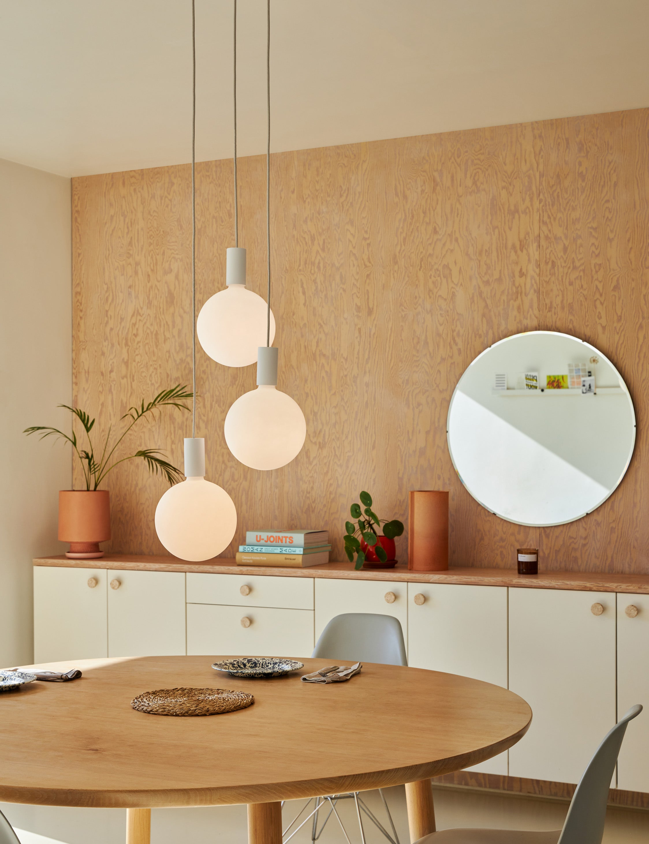 Alumina Triple Pendant Light by Tala - White / 10"Dia