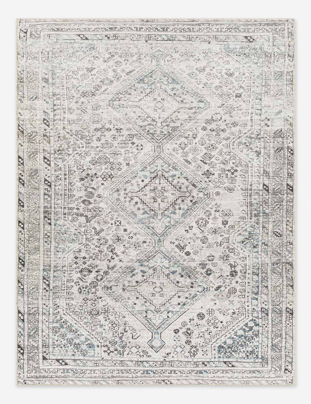 Cade Washable Rug - Blue / 6'7" x 9'