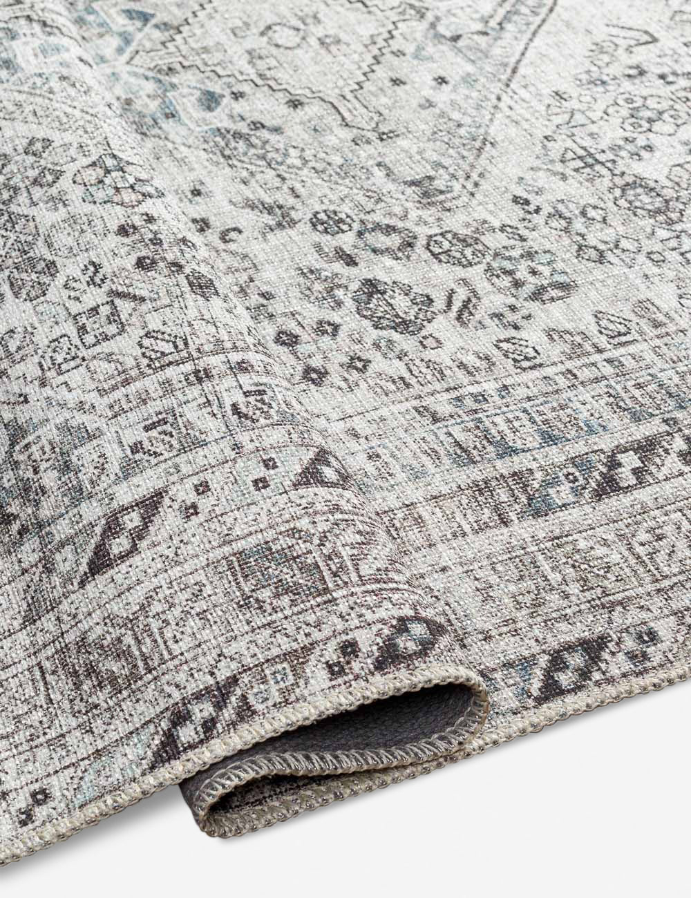 Cade Washable Rug - Blue / 6'7" x 9'