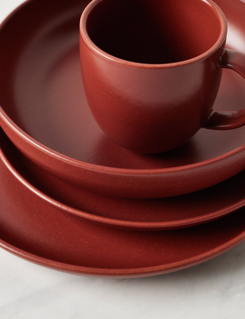 Pacifica Stoneware Dinnerware by Casafina - Cayenne / 5-Piece Set